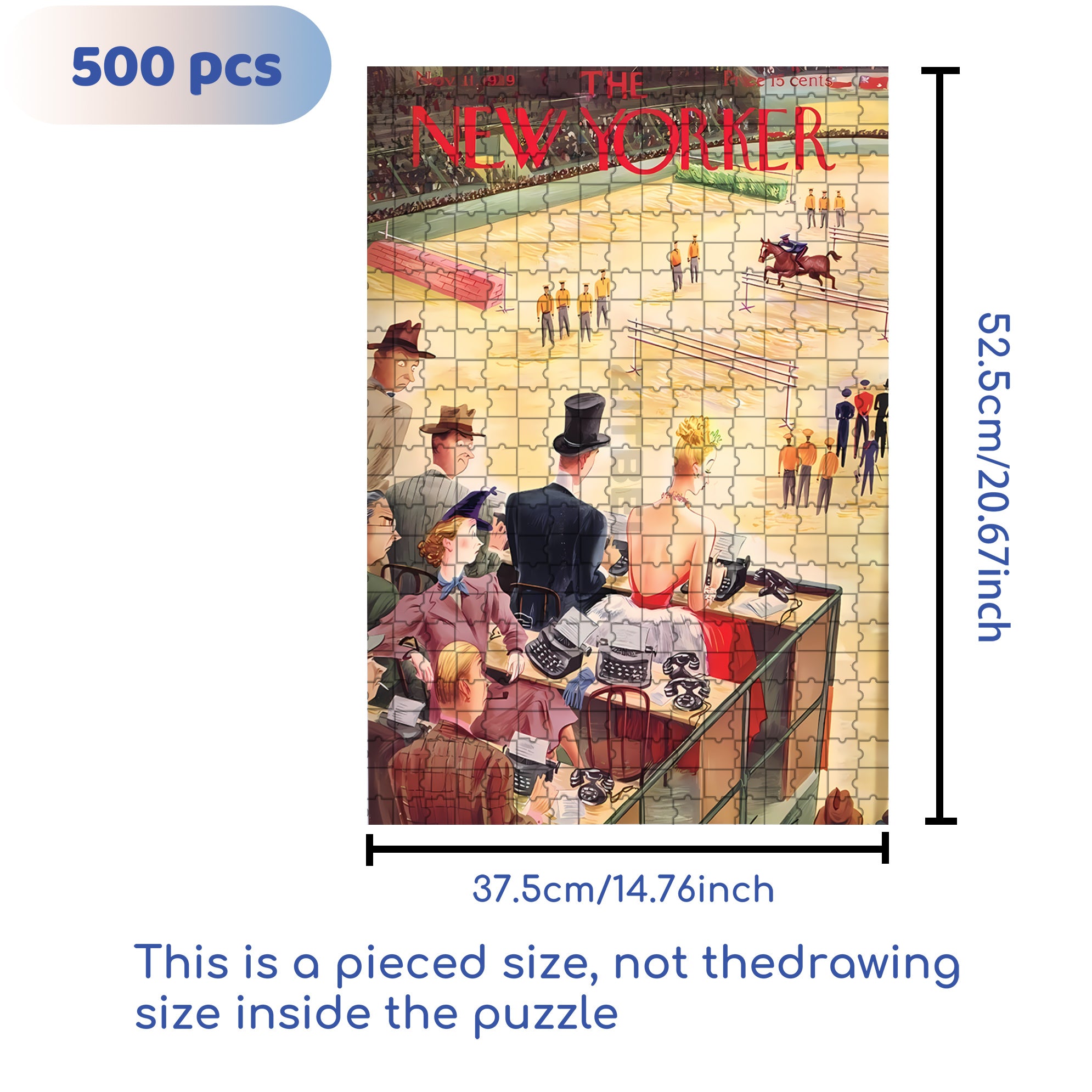 Equestrian Competitions 500pcs/1000pcs Jigsaw Puzzle, Scratch-Resistant, Interactive Family Game & Brain-Boosting DIY Decor, Perfect for Halloween, Christmas & New Year Gifts, Family Puzzle Game