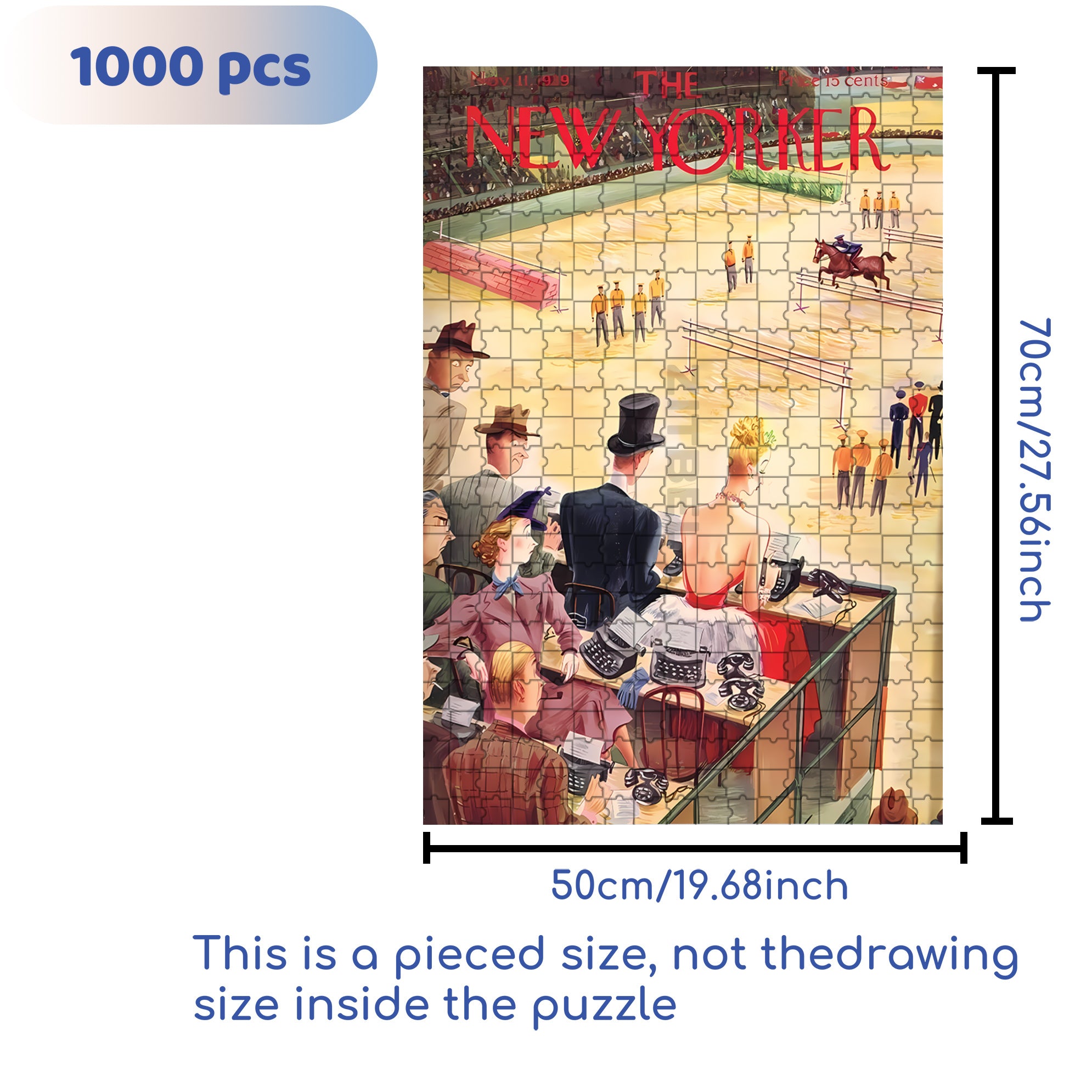Equestrian Competitions 500pcs/1000pcs Jigsaw Puzzle, Scratch-Resistant, Interactive Family Game & Brain-Boosting DIY Decor, Perfect for Halloween, Christmas & New Year Gifts, Family Puzzle Game