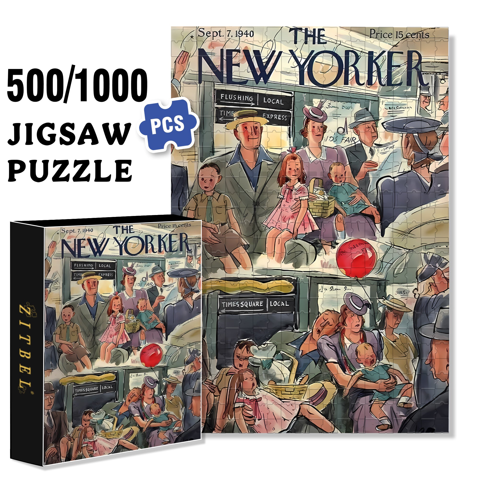 Exhausted 500pcs/1000pcs Jigsaw Puzzle, Scratch-Resistant, Interactive Family Game & Brain-Boosting DIY Decor, Perfect for Halloween, Christmas & New Year Gifts, Family Puzzle Game