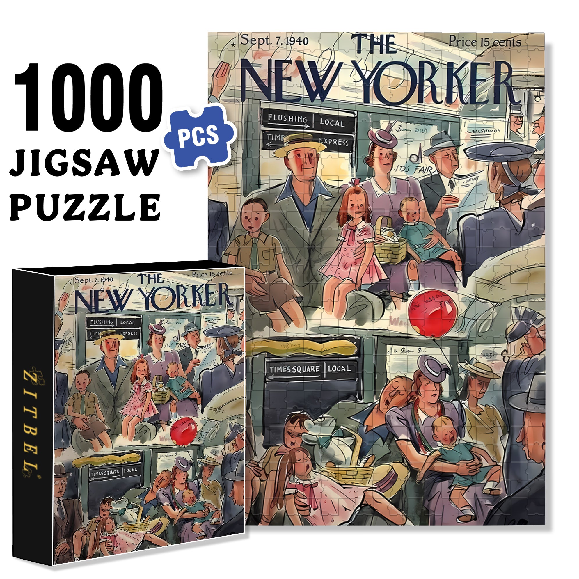 Exhausted 500pcs/1000pcs Jigsaw Puzzle, Scratch-Resistant, Interactive Family Game & Brain-Boosting DIY Decor, Perfect for Halloween, Christmas & New Year Gifts, Family Puzzle Game