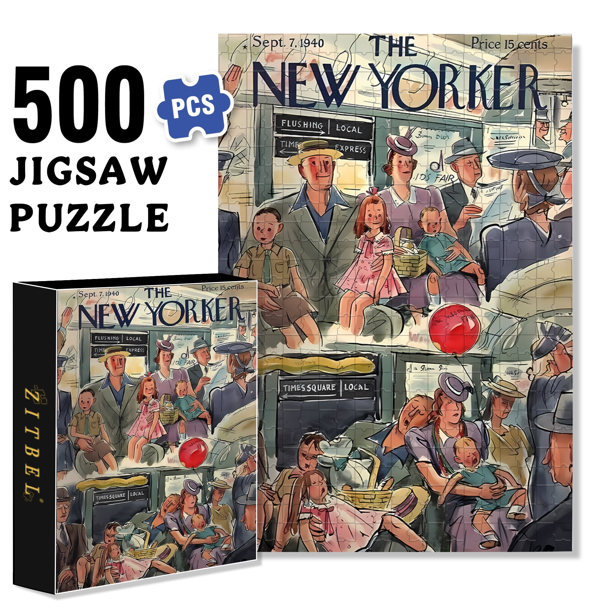 Exhausted 500pcs/1000pcs Jigsaw Puzzle, Scratch-Resistant, Interactive Family Game & Brain-Boosting DIY Decor, Perfect for Halloween, Christmas & New Year Gifts, Family Puzzle Game