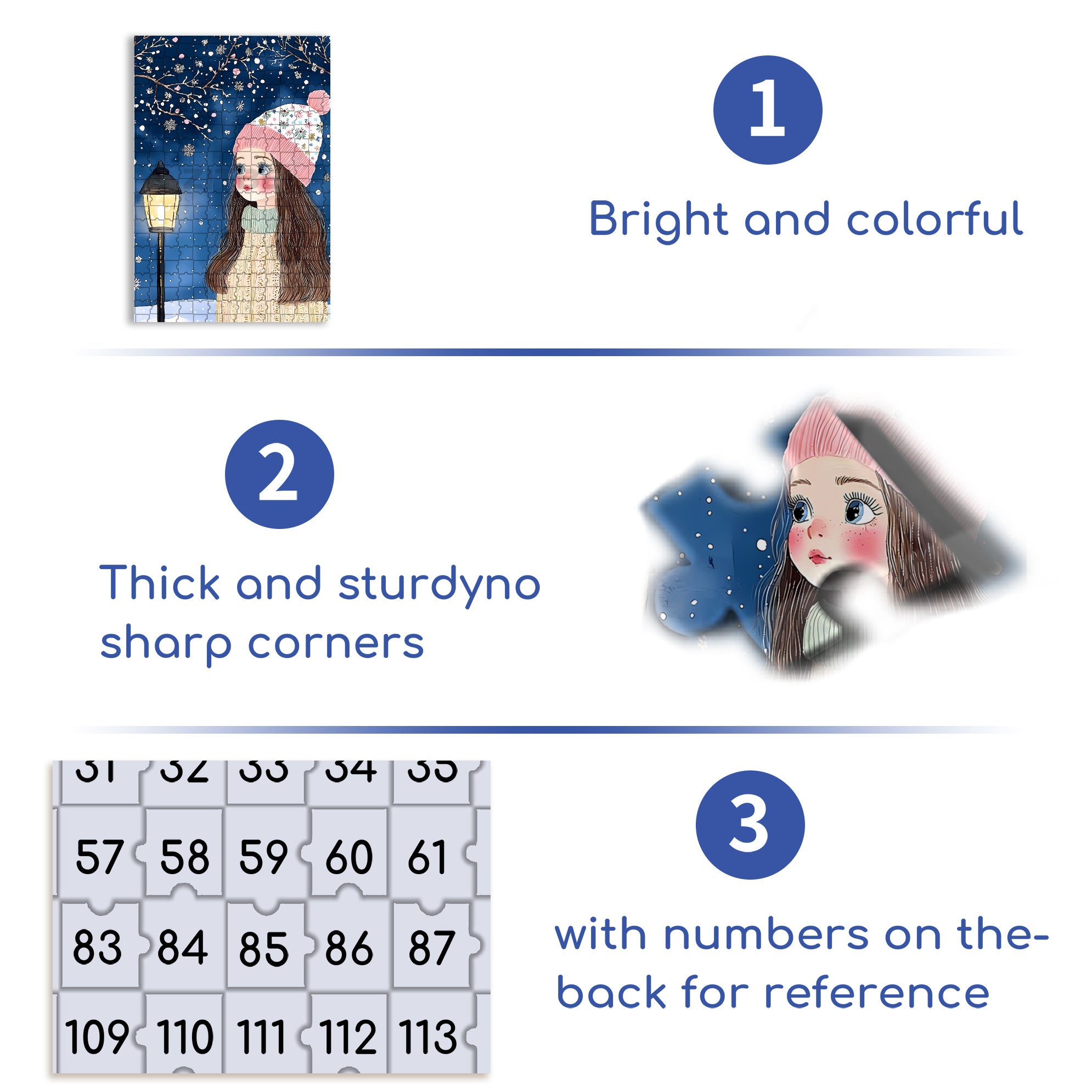 Gina 500pcs/1000pcs Jigsaw Puzzle, Scratch-Resistant, Interactive Family Game & Brain-Boosting DIY Decor, Perfect for Halloween, Christmas & New Year Gifts, Family Puzzle Game