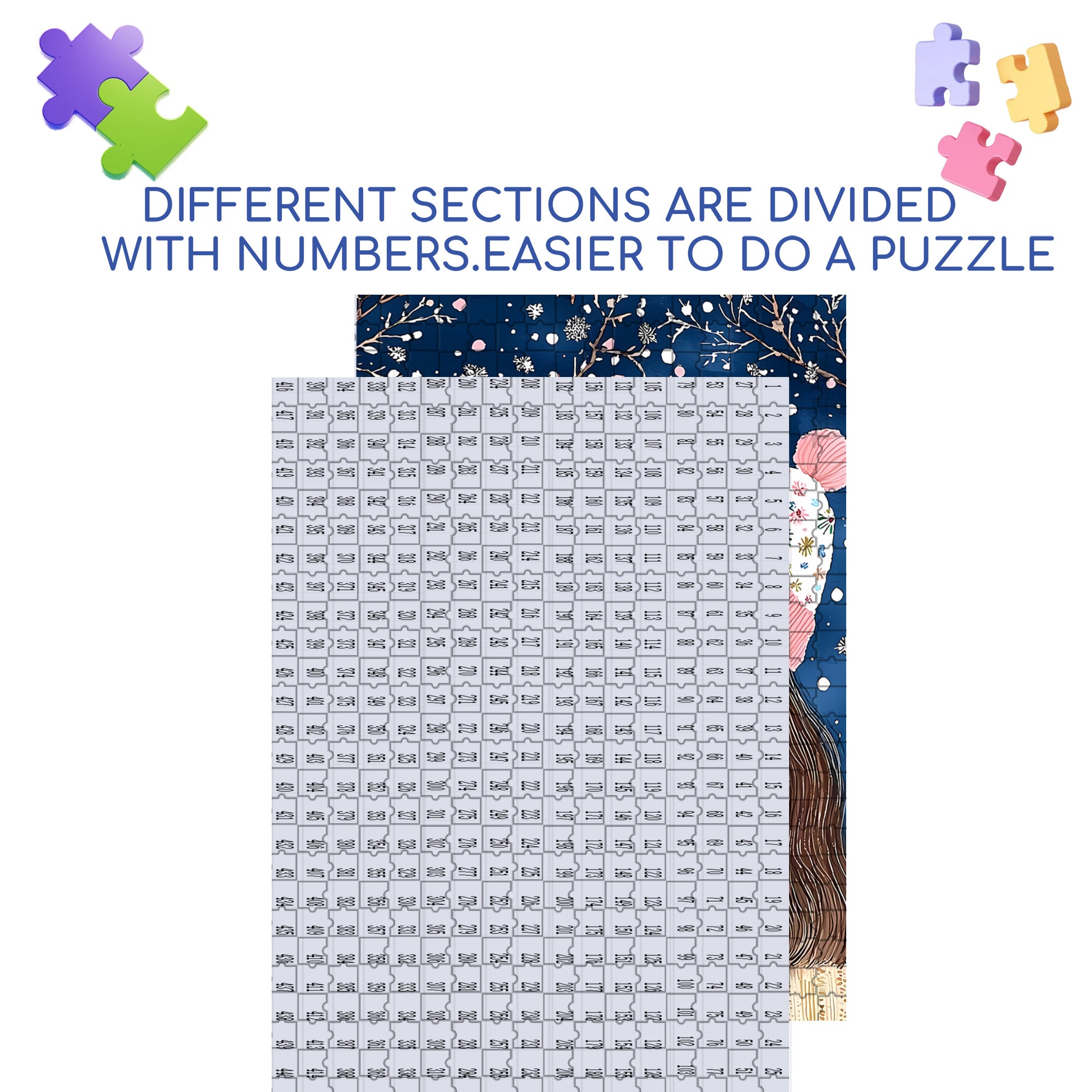 Gina 500pcs/1000pcs Jigsaw Puzzle, Scratch-Resistant, Interactive Family Game & Brain-Boosting DIY Decor, Perfect for Halloween, Christmas & New Year Gifts, Family Puzzle Game