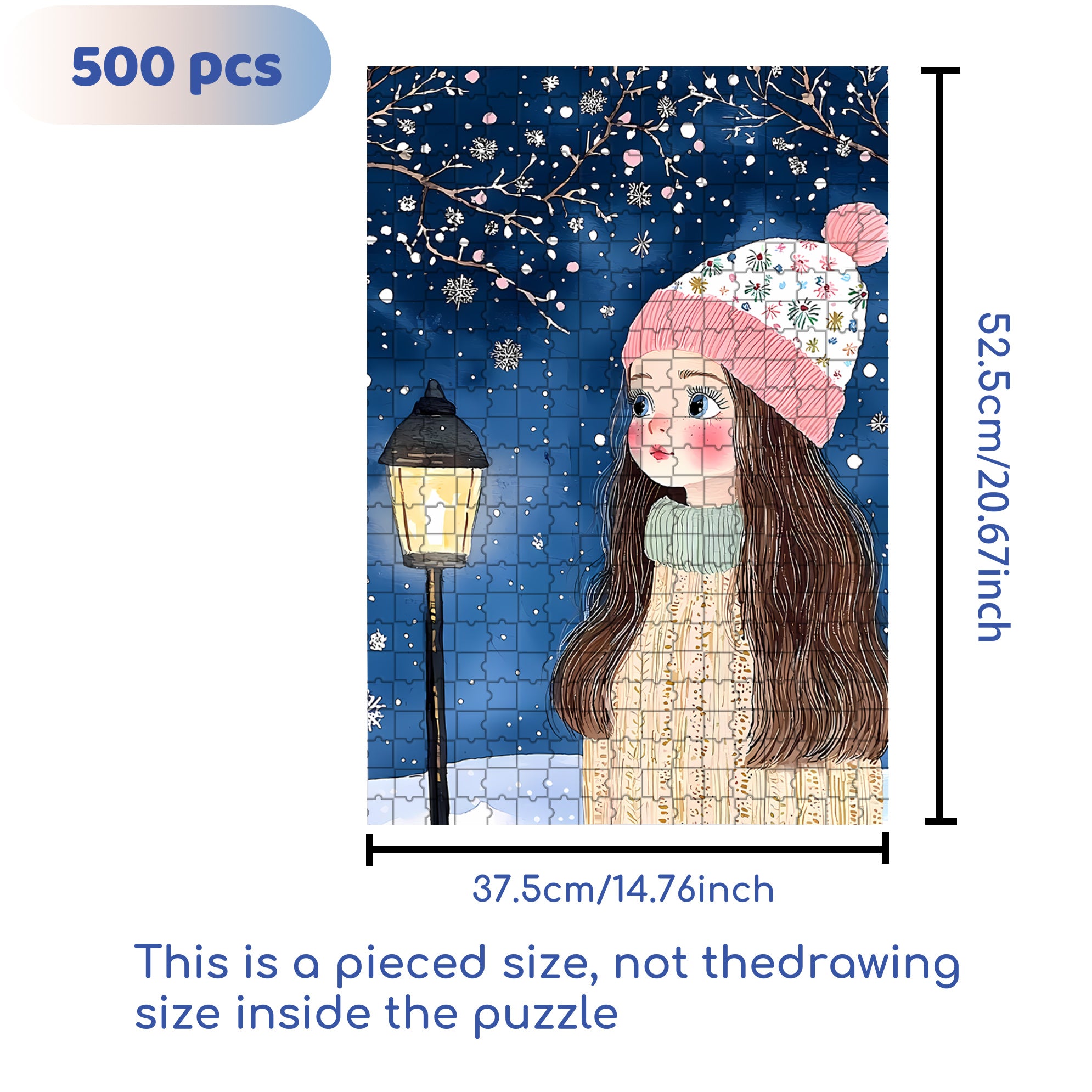 Gina 500pcs/1000pcs Jigsaw Puzzle, Scratch-Resistant, Interactive Family Game & Brain-Boosting DIY Decor, Perfect for Halloween, Christmas & New Year Gifts, Family Puzzle Game