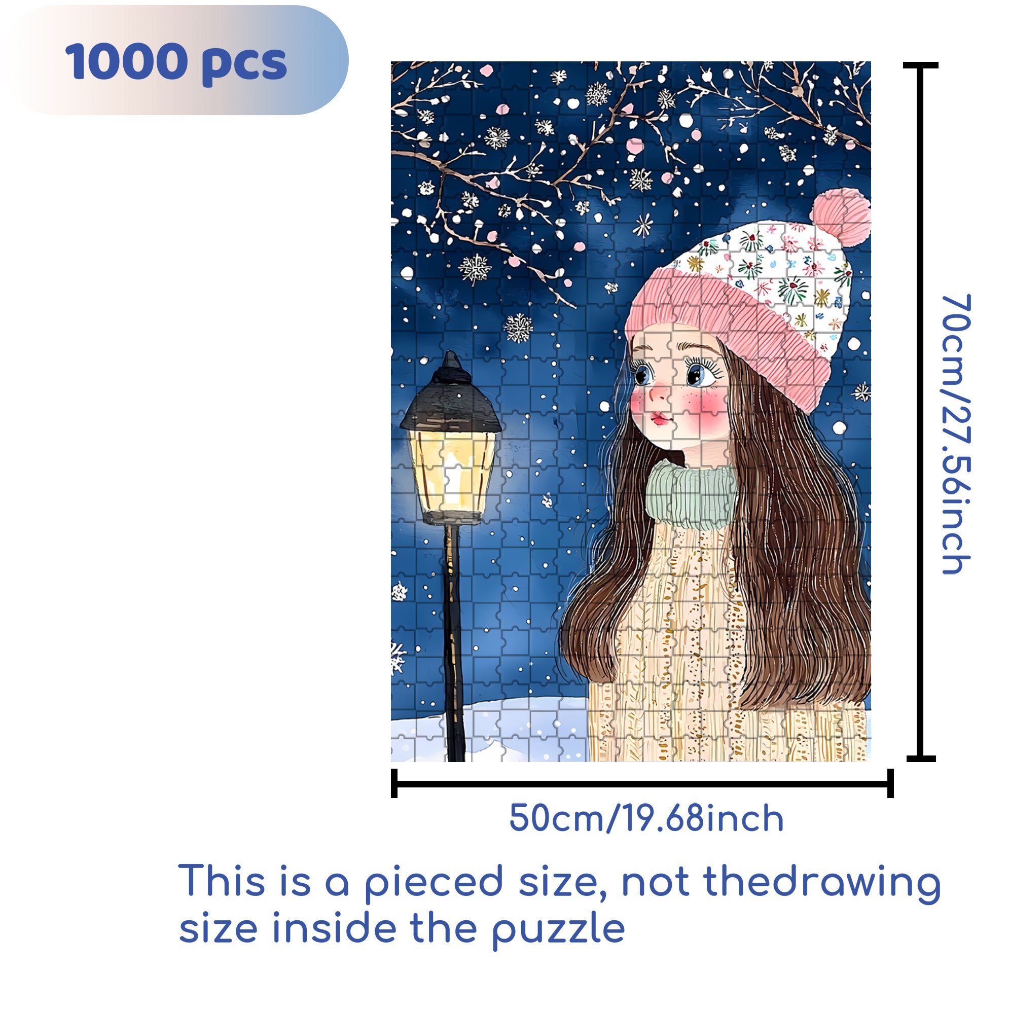 Gina 500pcs/1000pcs Jigsaw Puzzle, Scratch-Resistant, Interactive Family Game & Brain-Boosting DIY Decor, Perfect for Halloween, Christmas & New Year Gifts, Family Puzzle Game
