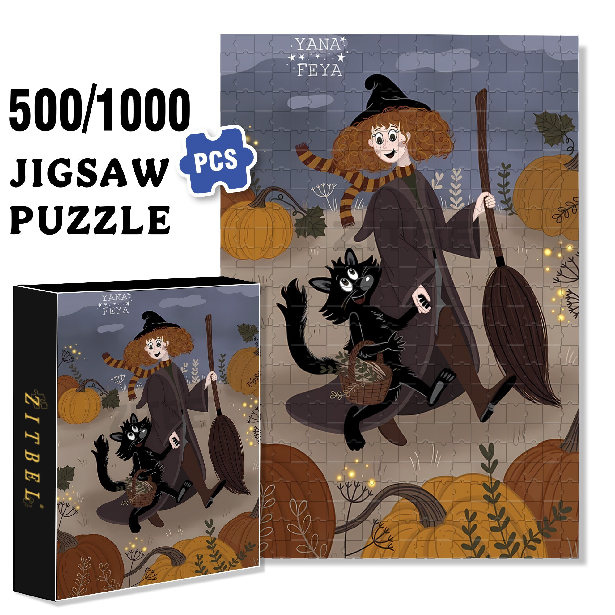 Hand In Hand We Stand 500pcs/1000pcs Jigsaw Puzzle, Scratch-Resistant, Interactive Family Game & Brain-Boosting DIY Decor, Perfect for Halloween, Christmas & New Year Gifts, Family Puzzle Game