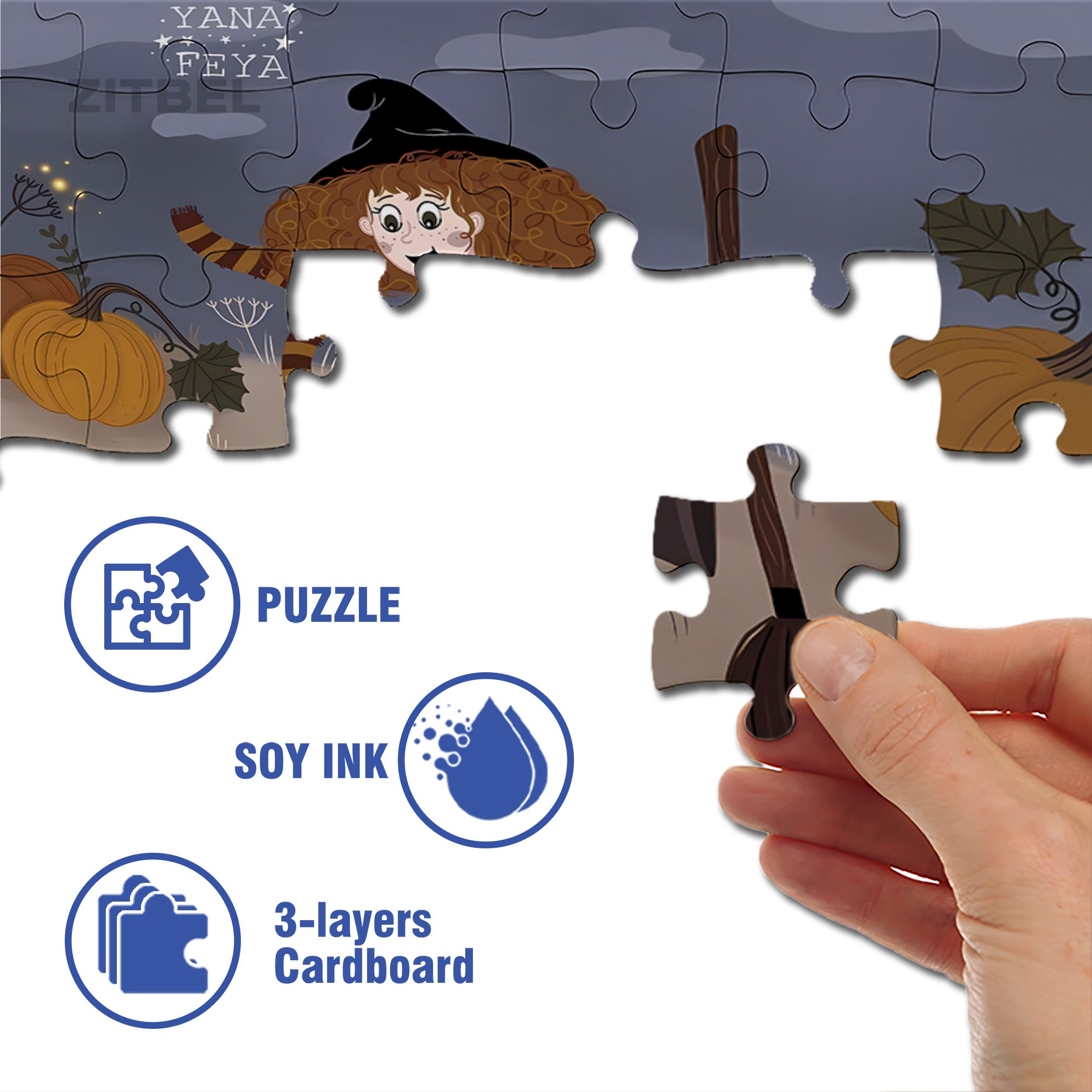Hand In Hand We Stand 500pcs/1000pcs Jigsaw Puzzle, Scratch-Resistant, Interactive Family Game & Brain-Boosting DIY Decor, Perfect for Halloween, Christmas & New Year Gifts, Family Puzzle Game