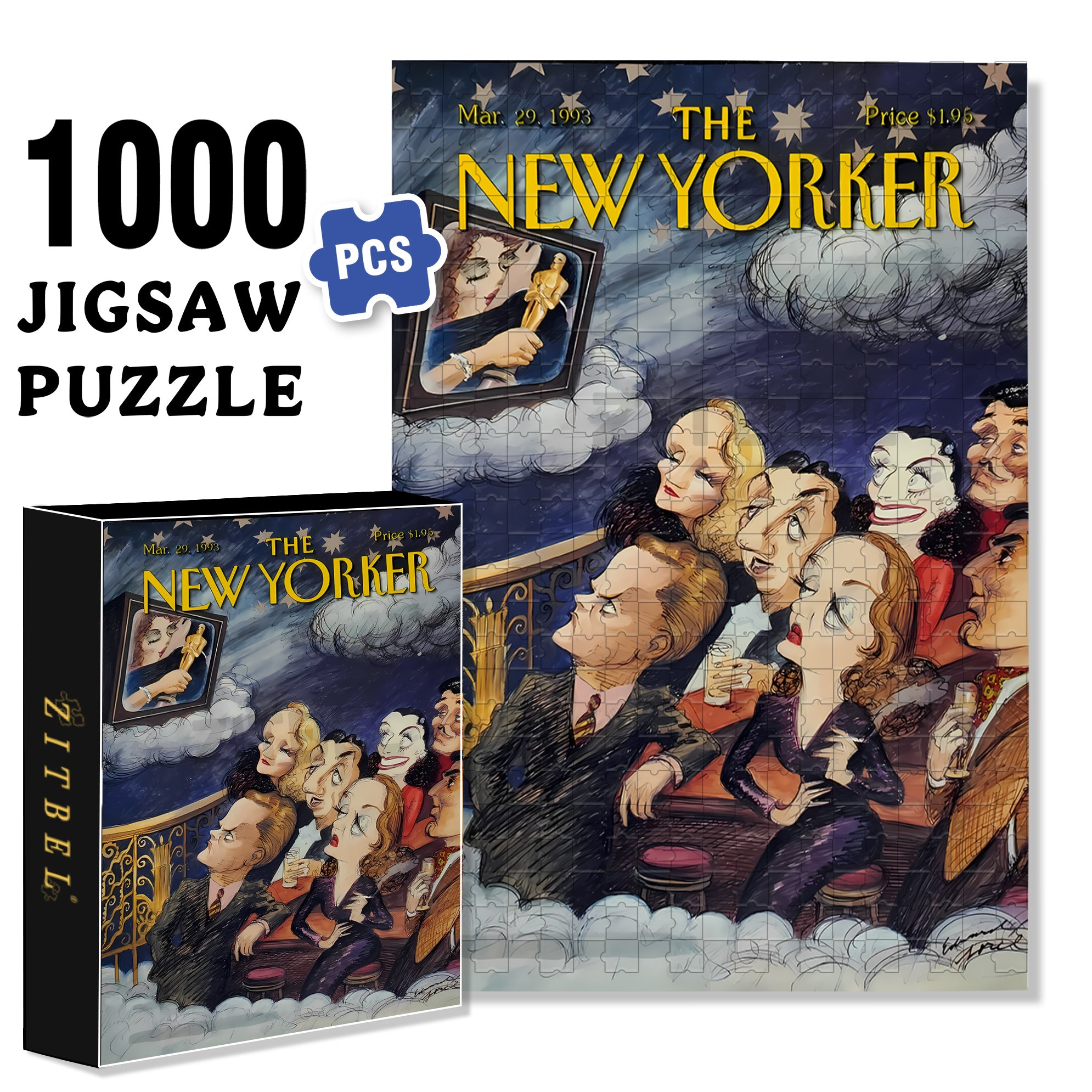 Huch 500pcs/1000pcs Jigsaw Puzzle, Scratch-Resistant, Interactive Family Game & Brain-Boosting DIY Decor, Perfect for Halloween, Christmas & New Year Gifts, Family Puzzle Game