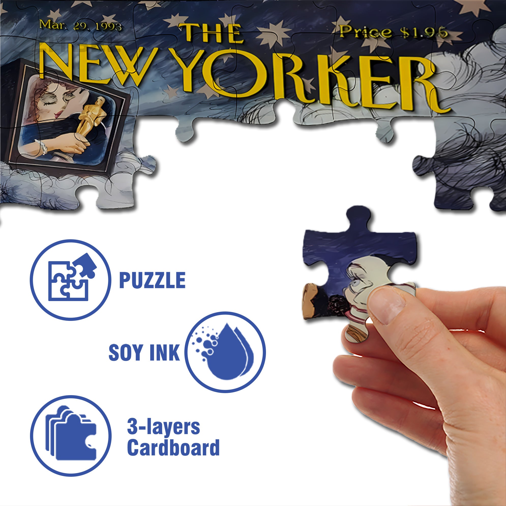 Huch 500pcs/1000pcs Jigsaw Puzzle, Scratch-Resistant, Interactive Family Game & Brain-Boosting DIY Decor, Perfect for Halloween, Christmas & New Year Gifts, Family Puzzle Game