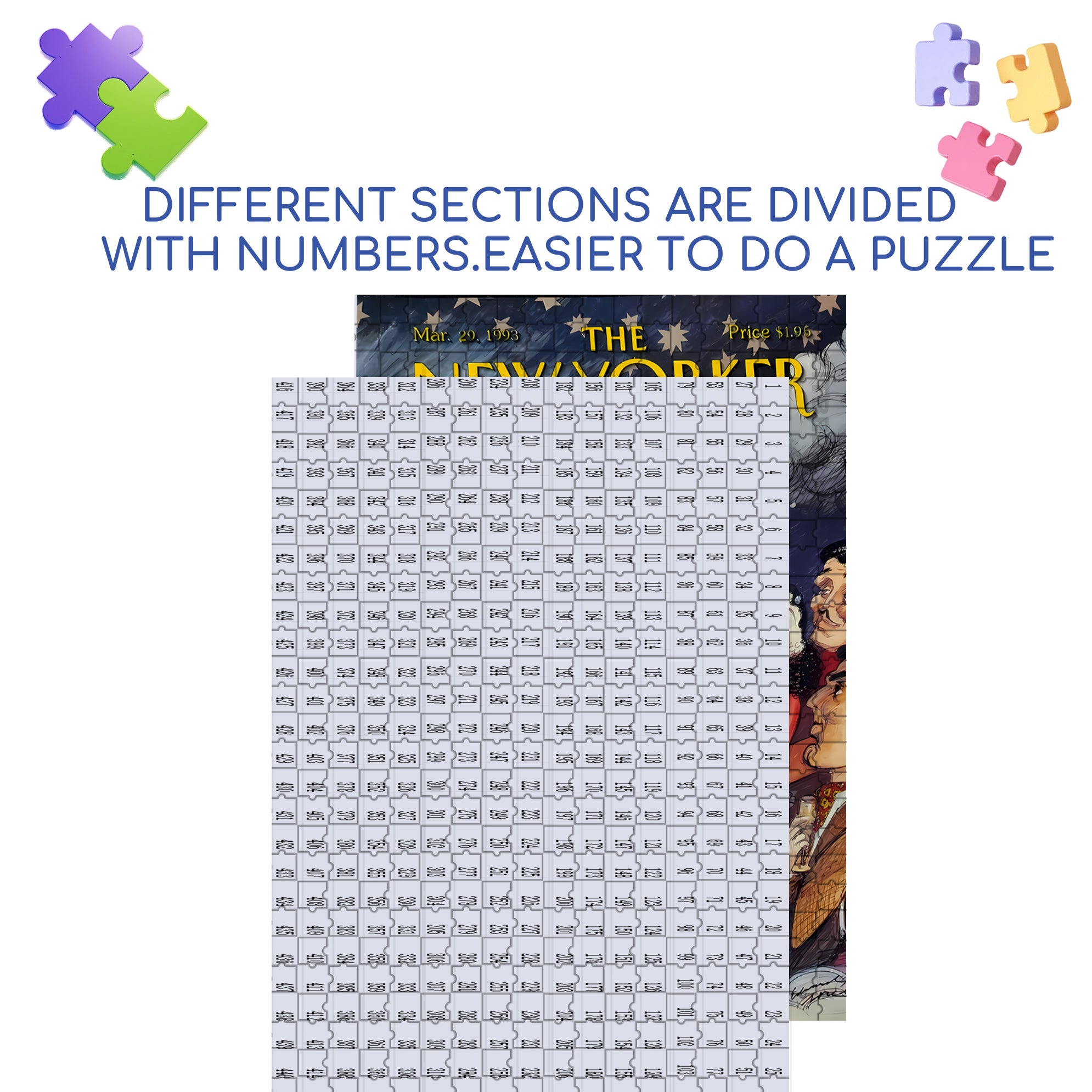 Huch 500pcs/1000pcs Jigsaw Puzzle, Scratch-Resistant, Interactive Family Game & Brain-Boosting DIY Decor, Perfect for Halloween, Christmas & New Year Gifts, Family Puzzle Game