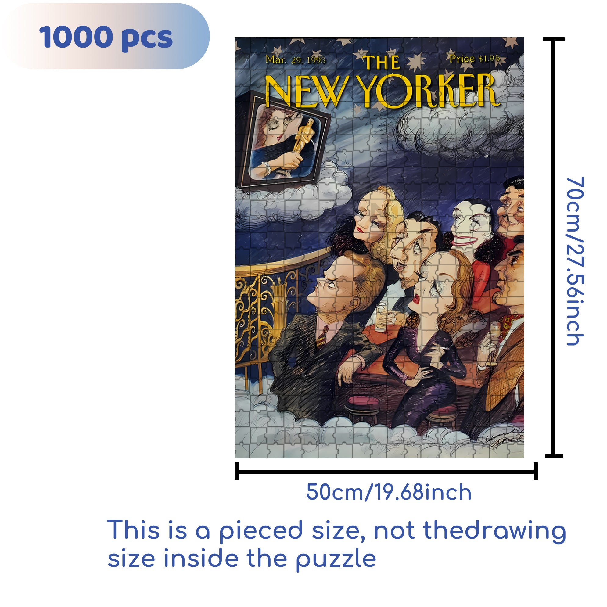 Huch 500pcs/1000pcs Jigsaw Puzzle, Scratch-Resistant, Interactive Family Game & Brain-Boosting DIY Decor, Perfect for Halloween, Christmas & New Year Gifts, Family Puzzle Game