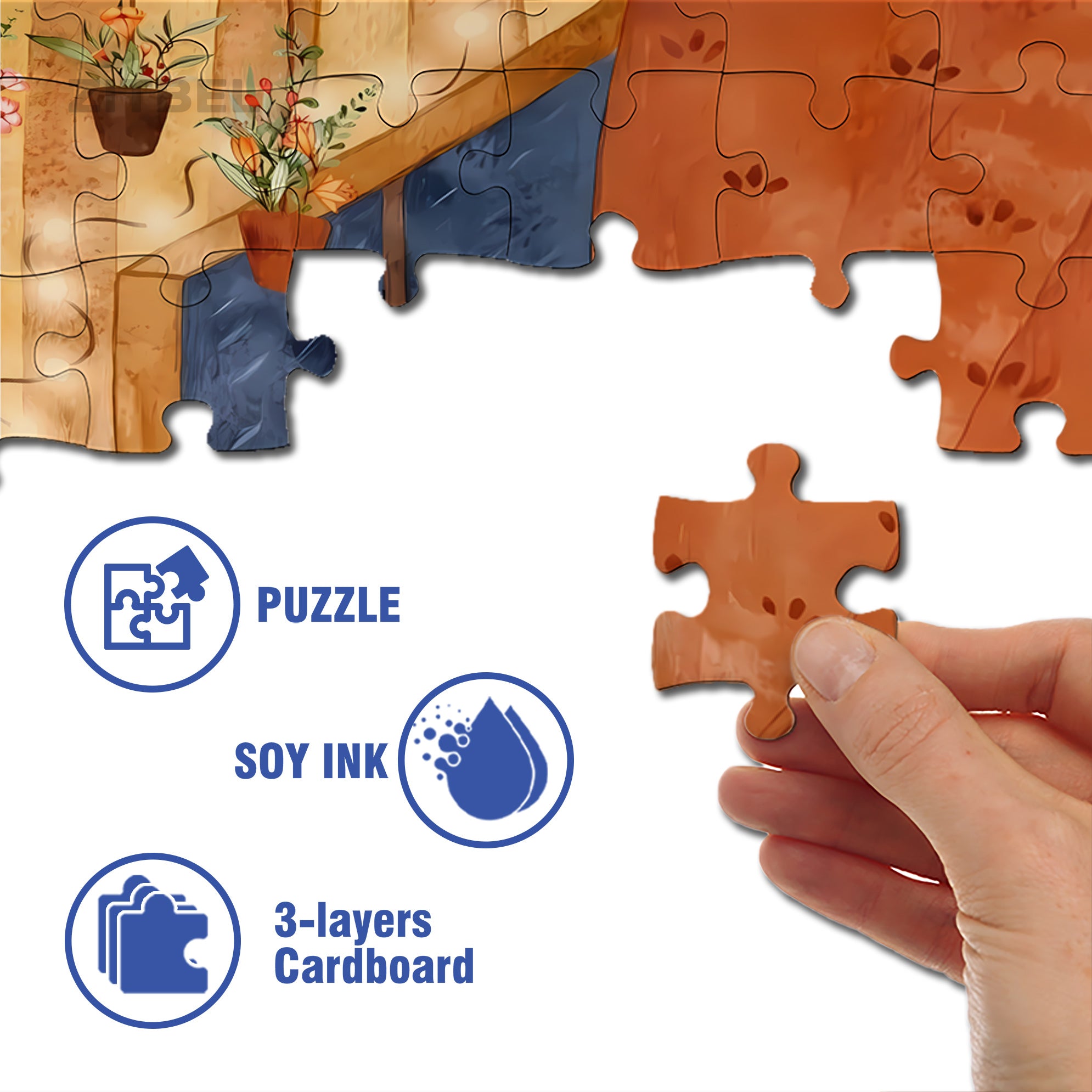 Innocent Eyes 500pcs/1000pcs Jigsaw Puzzle, Scratch-Resistant, Interactive Family Game & Brain-Boosting DIY Decor, Perfect for Halloween, Christmas & New Year Gifts, Family Puzzle Game