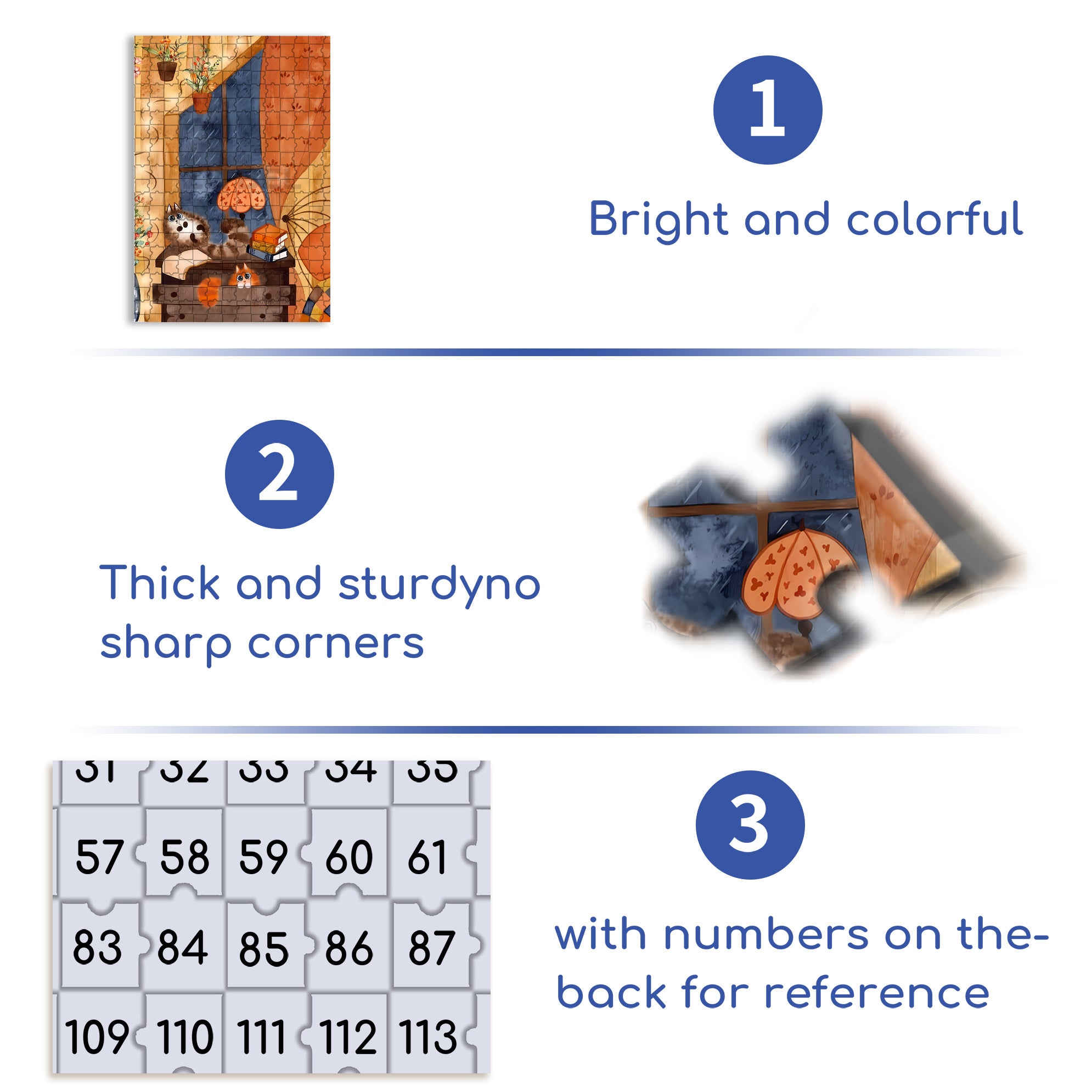 Innocent Eyes 500pcs/1000pcs Jigsaw Puzzle, Scratch-Resistant, Interactive Family Game & Brain-Boosting DIY Decor, Perfect for Halloween, Christmas & New Year Gifts, Family Puzzle Game