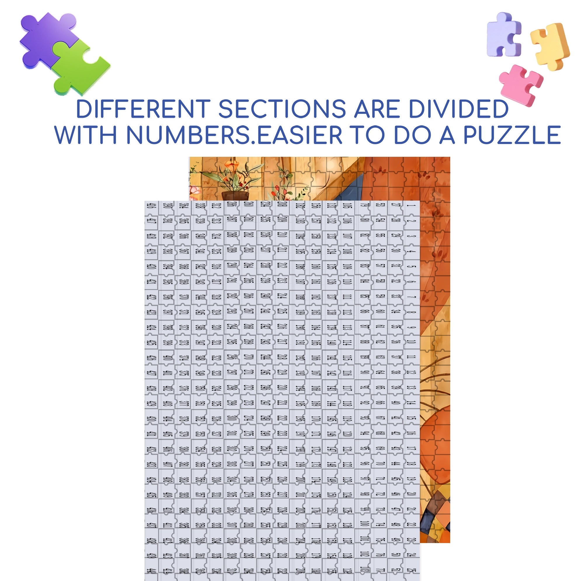 Innocent Eyes 500pcs/1000pcs Jigsaw Puzzle, Scratch-Resistant, Interactive Family Game & Brain-Boosting DIY Decor, Perfect for Halloween, Christmas & New Year Gifts, Family Puzzle Game