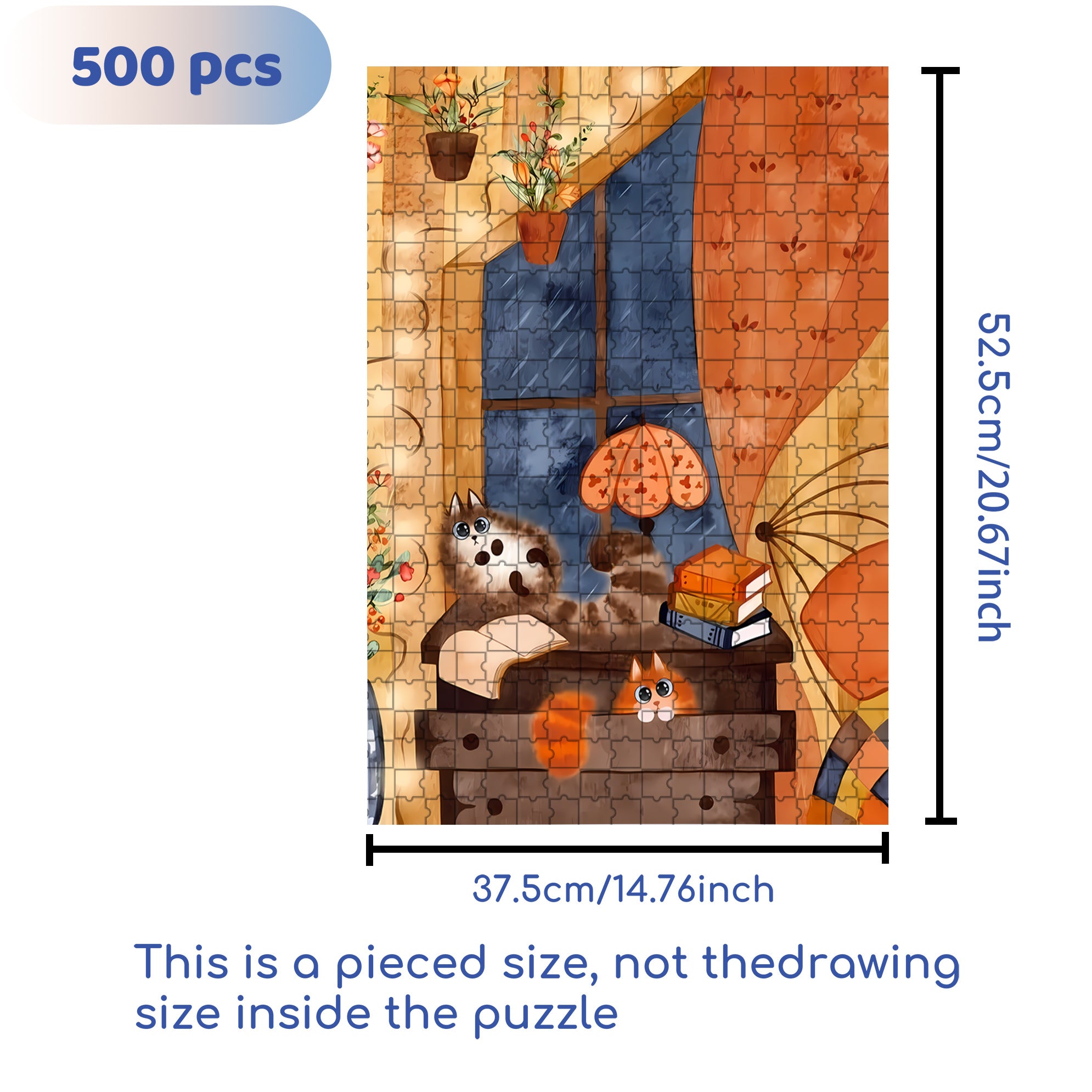 Innocent Eyes 500pcs/1000pcs Jigsaw Puzzle, Scratch-Resistant, Interactive Family Game & Brain-Boosting DIY Decor, Perfect for Halloween, Christmas & New Year Gifts, Family Puzzle Game