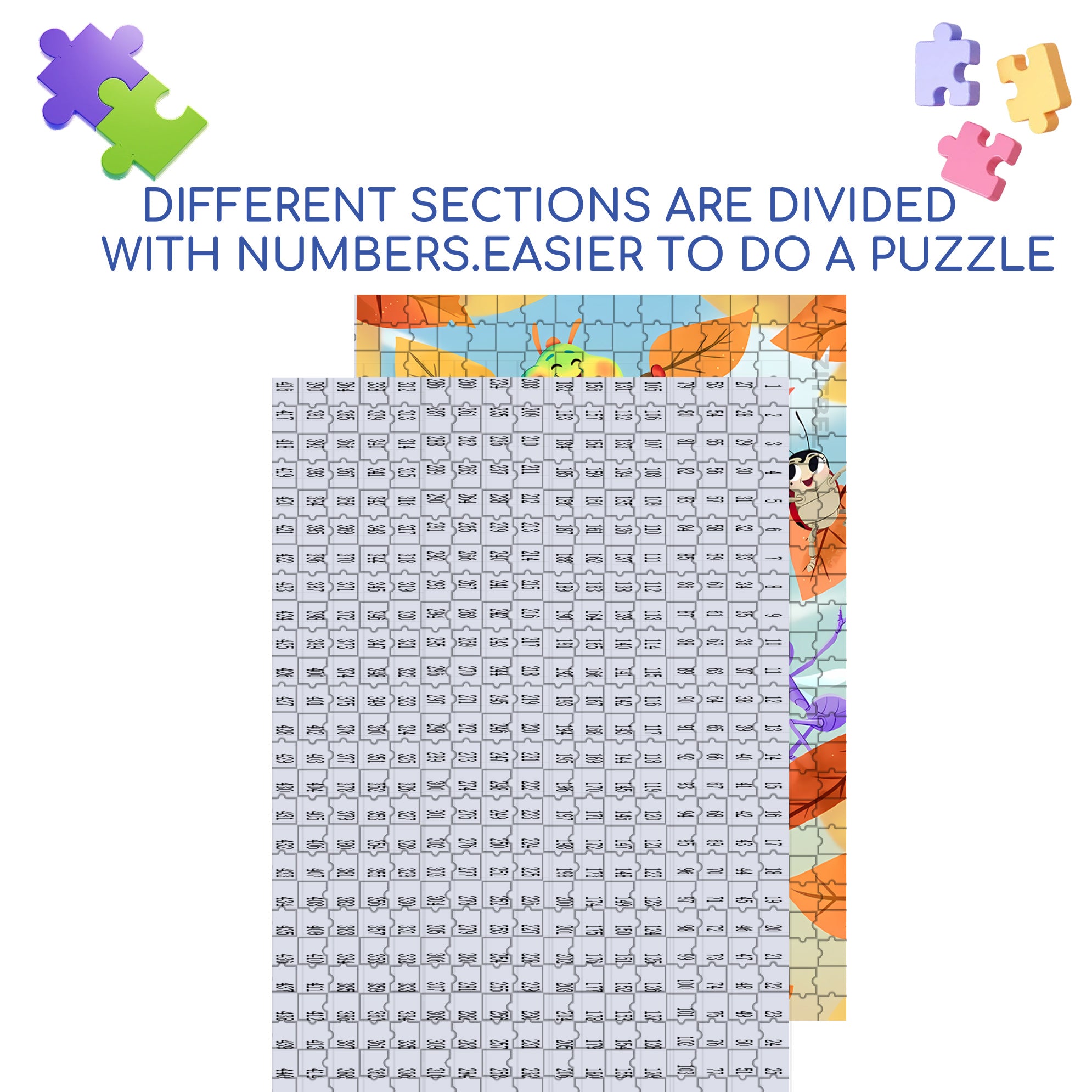 Insect Adventure 500pcs/1000pcs Jigsaw Puzzle, Scratch-Resistant, Interactive Family Game & Brain-Boosting DIY Decor, Perfect for Halloween, Christmas & New Year Gifts, Family Puzzle Game