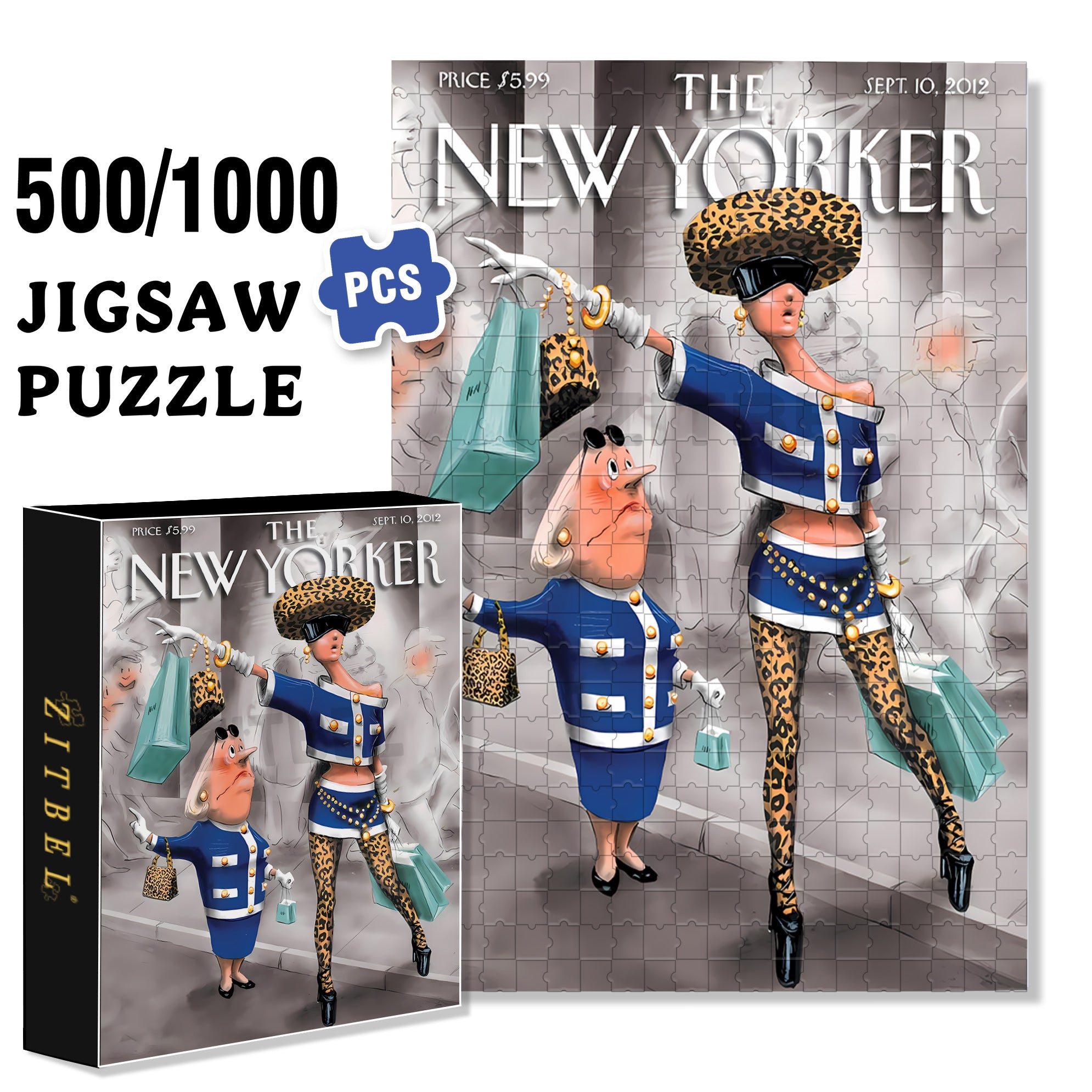 Interception 500pcs/1000pcs Jigsaw Puzzle, Scratch-Resistant, Interactive Family Game & Brain-Boosting DIY Decor, Perfect for Halloween, Christmas & New Year Gifts, Family Puzzle Game