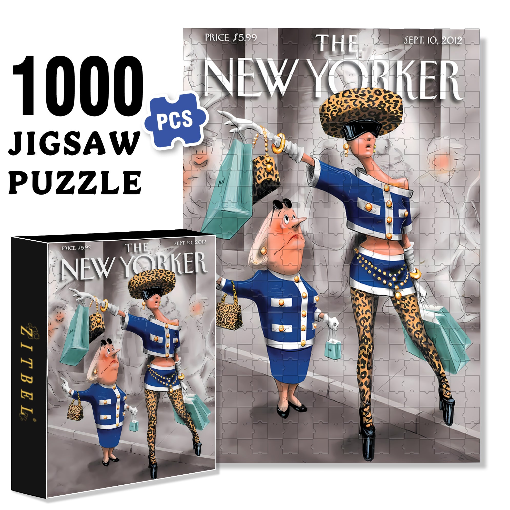 Interception 500pcs/1000pcs Jigsaw Puzzle, Scratch-Resistant, Interactive Family Game & Brain-Boosting DIY Decor, Perfect for Halloween, Christmas & New Year Gifts, Family Puzzle Game