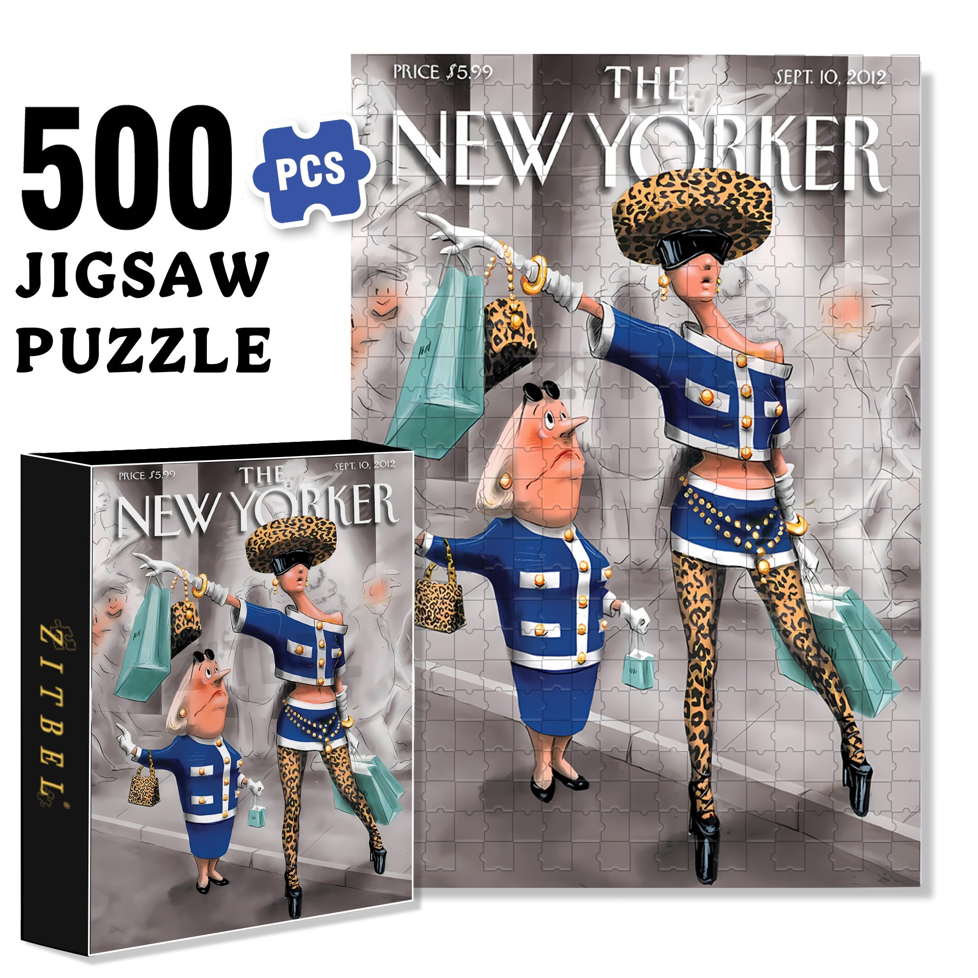 Interception 500pcs/1000pcs Jigsaw Puzzle, Scratch-Resistant, Interactive Family Game & Brain-Boosting DIY Decor, Perfect for Halloween, Christmas & New Year Gifts, Family Puzzle Game