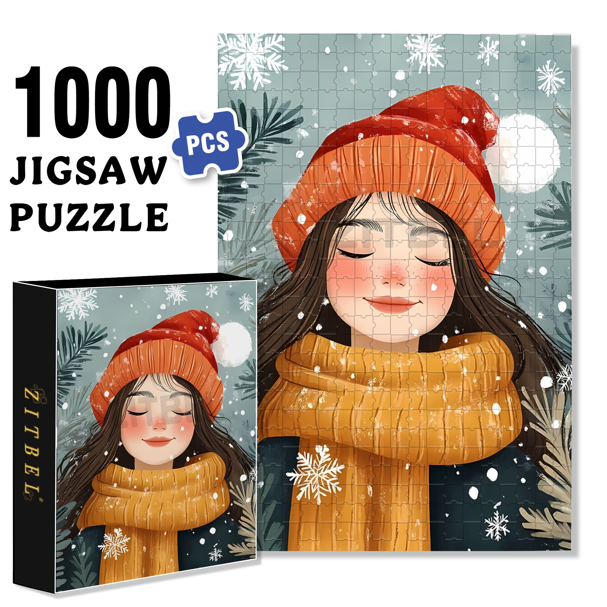 Kylie 500pcs/1000pcs Jigsaw Puzzle, Scratch-Resistant, Interactive Family Game & Brain-Boosting DIY Decor, Perfect for Halloween, Christmas & New Year Gifts, Family Puzzle Game