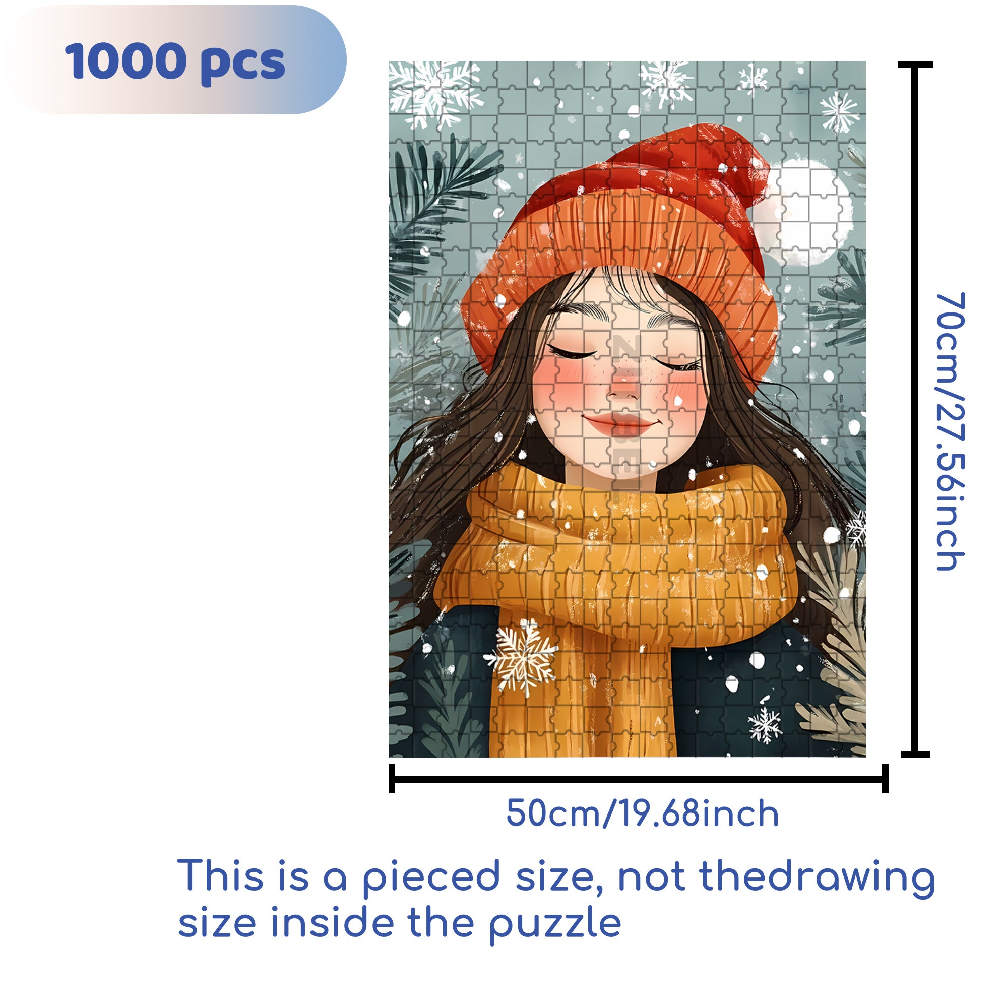 Kylie 500pcs/1000pcs Jigsaw Puzzle, Scratch-Resistant, Interactive Family Game & Brain-Boosting DIY Decor, Perfect for Halloween, Christmas & New Year Gifts, Family Puzzle Game