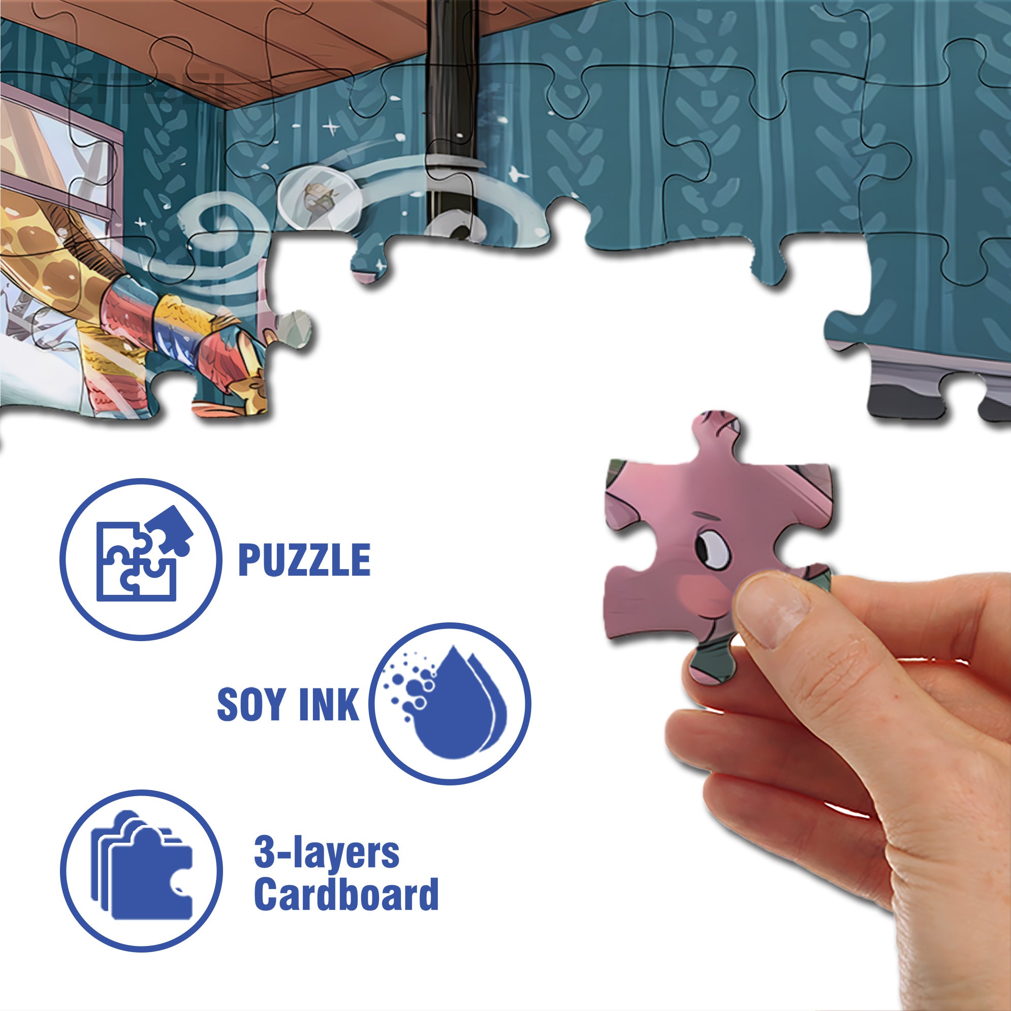 Let's Crochet Together 500pcs/1000pcs Jigsaw Puzzle, Scratch-Resistant, Interactive Family Game & Brain-Boosting DIY Decor, Perfect for Halloween, Christmas & New Year Gifts, Family Puzzle Game