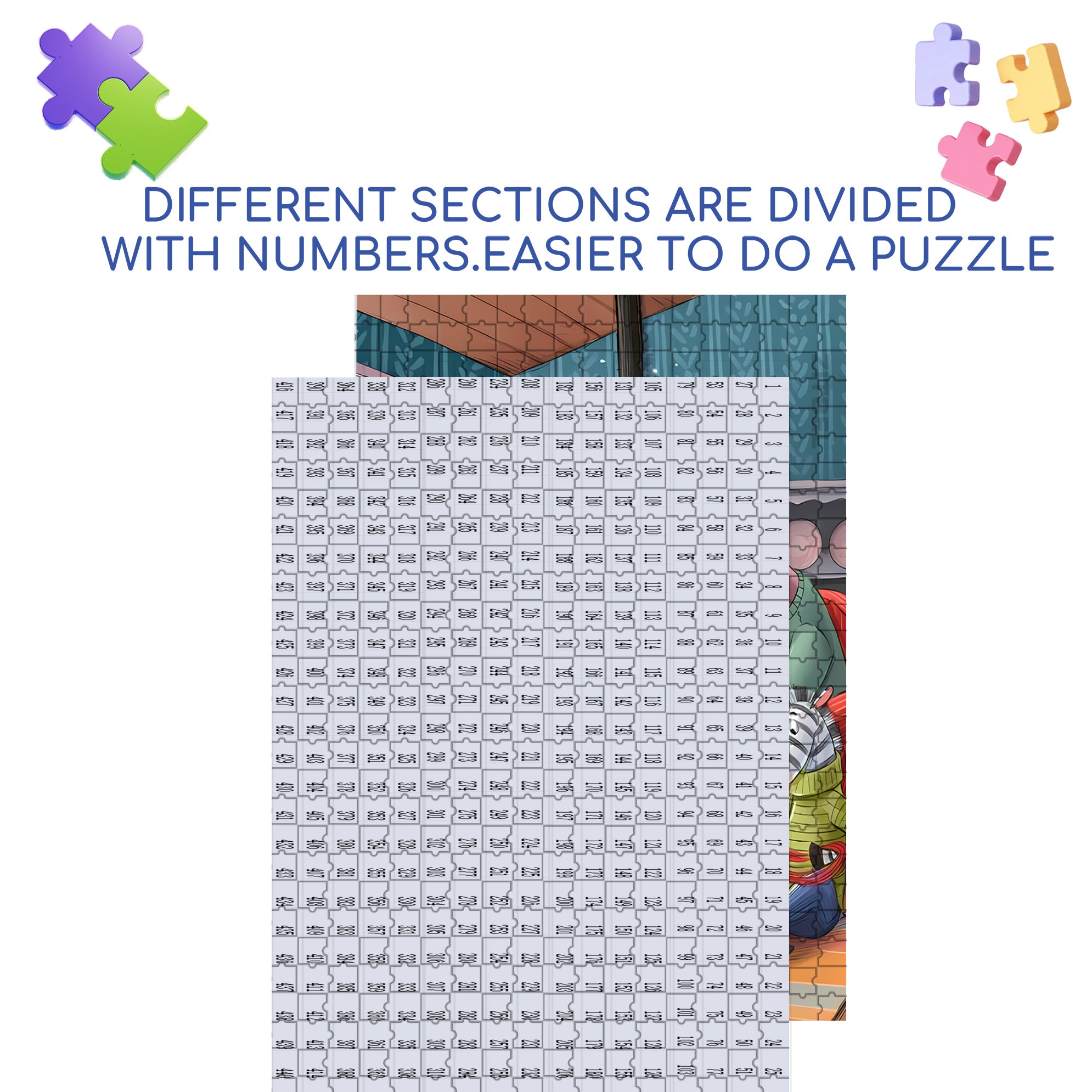 Let's Crochet Together 500pcs/1000pcs Jigsaw Puzzle, Scratch-Resistant, Interactive Family Game & Brain-Boosting DIY Decor, Perfect for Halloween, Christmas & New Year Gifts, Family Puzzle Game
