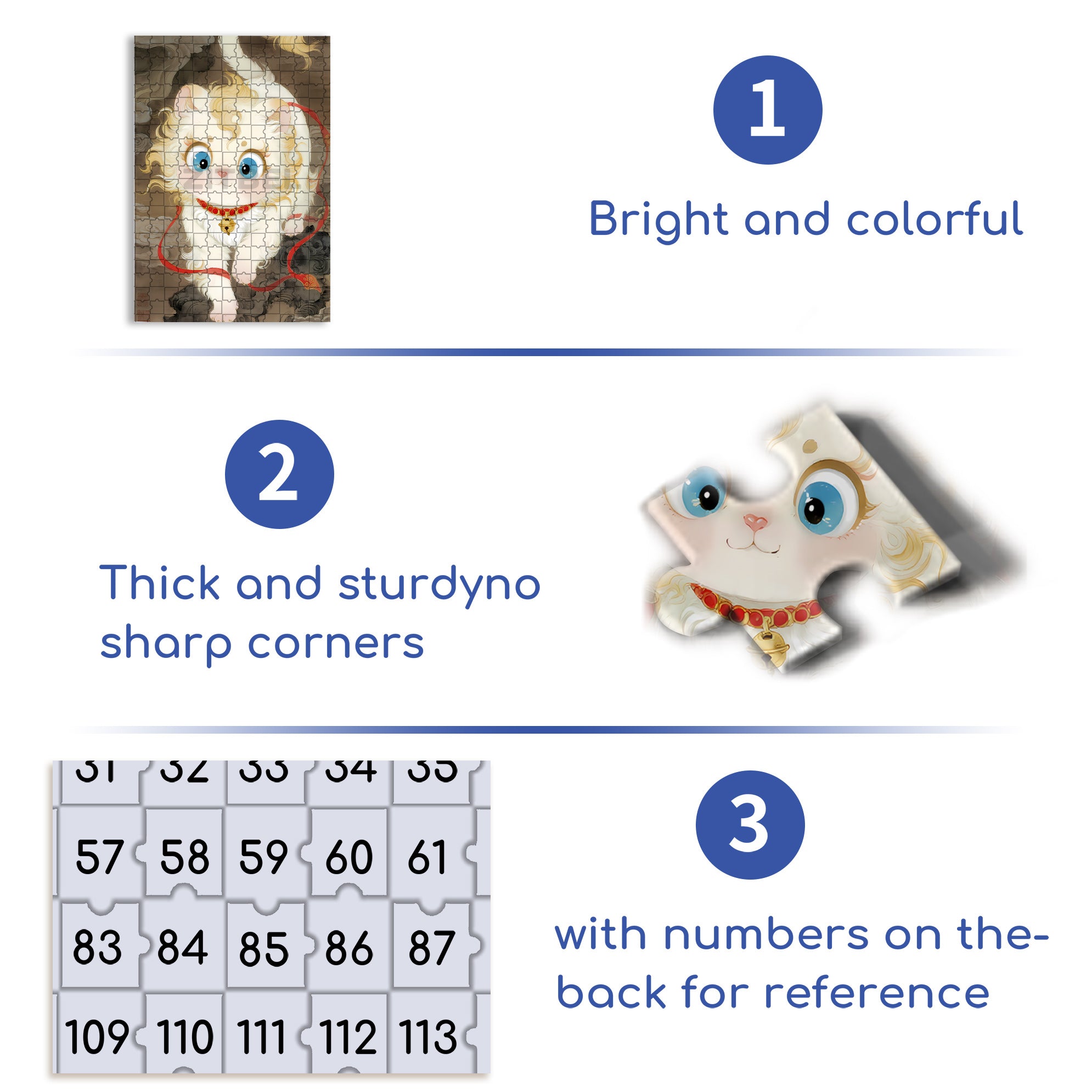 Lucky Cat 500pcs/1000pcs Jigsaw Puzzle, Scratch-Resistant, Interactive Family Game & Brain-Boosting DIY Decor, Perfect for Halloween, Christmas & New Year Gifts, Family Puzzle Game