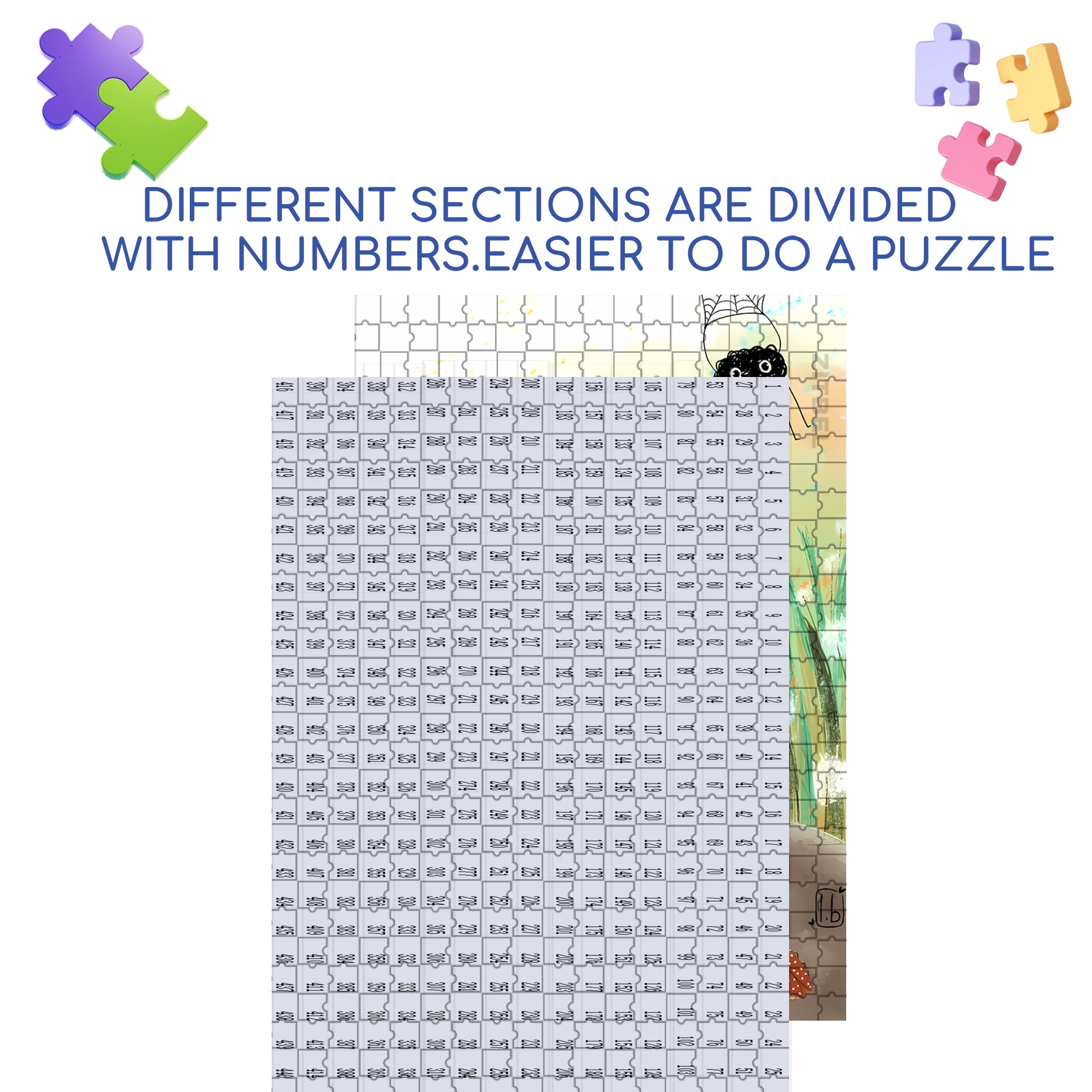 Magnifier 500pcs/1000pcs Jigsaw Puzzle, Scratch-Resistant, Interactive Family Game & Brain-Boosting DIY Decor, Perfect for Halloween, Christmas & New Year Gifts, Family Puzzle Game