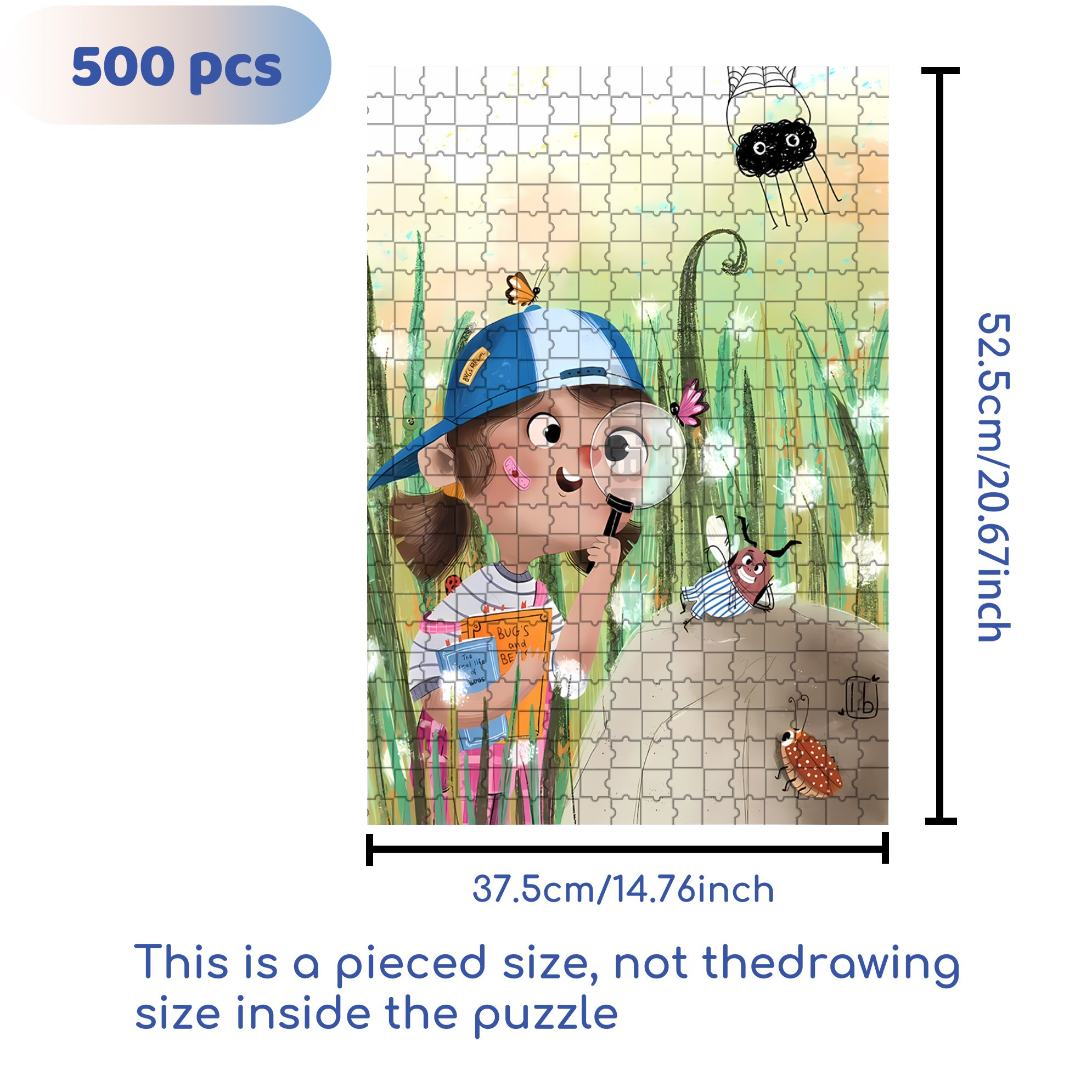 Magnifier 500pcs/1000pcs Jigsaw Puzzle, Scratch-Resistant, Interactive Family Game & Brain-Boosting DIY Decor, Perfect for Halloween, Christmas & New Year Gifts, Family Puzzle Game