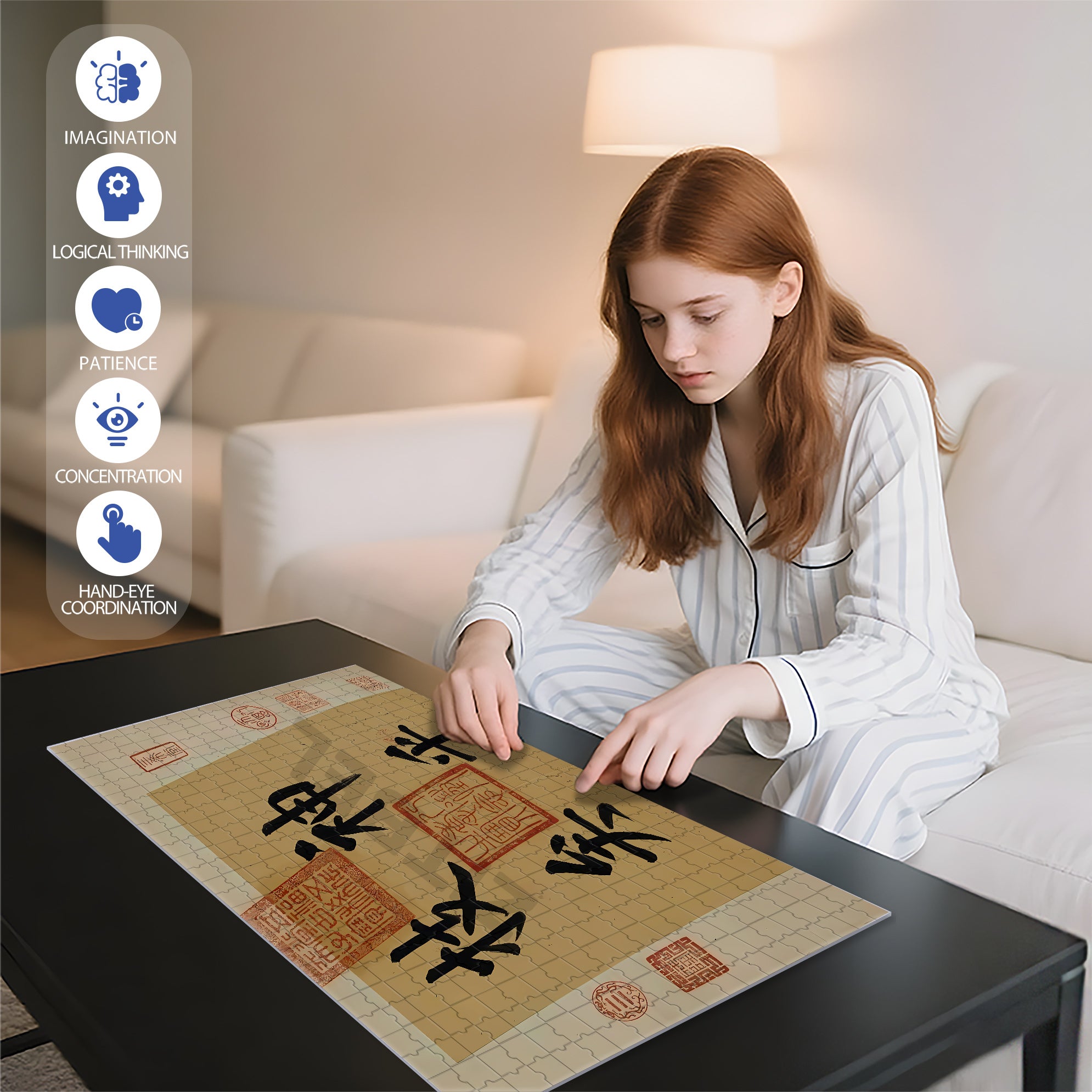 Miraculous Skills 500pcs/1000pcs Jigsaw Puzzle, Scratch-Resistant, Interactive Family Game & Brain-Boosting DIY Decor, Perfect for Halloween, Christmas & New Year Gifts, Family Puzzle Game