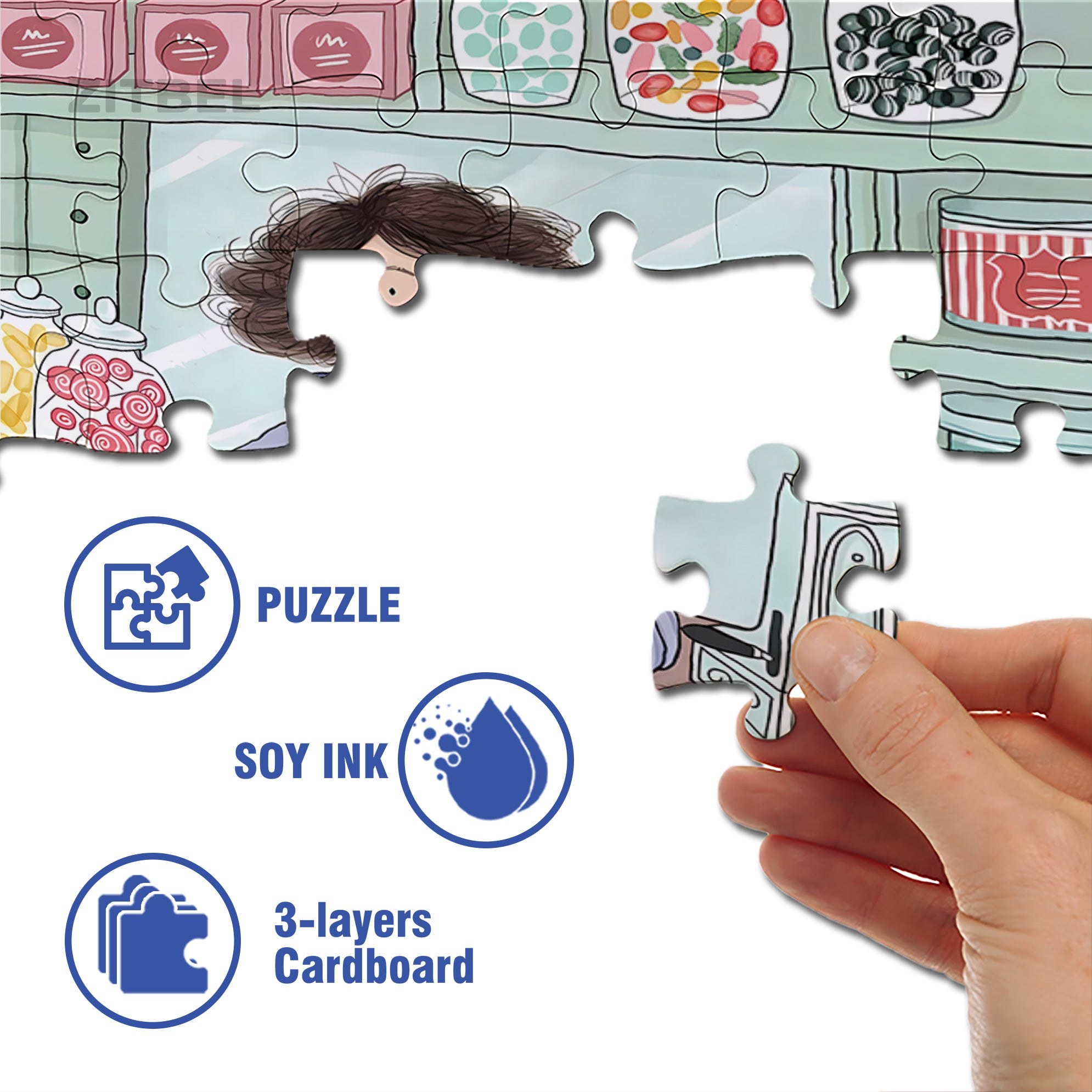 Peggie's Shop 500pcs/1000pcs Jigsaw Puzzle, Scratch-Resistant, Interactive Family Game & Brain-Boosting DIY Decor, Perfect for Halloween, Christmas & New Year Gifts, Family Puzzle Game