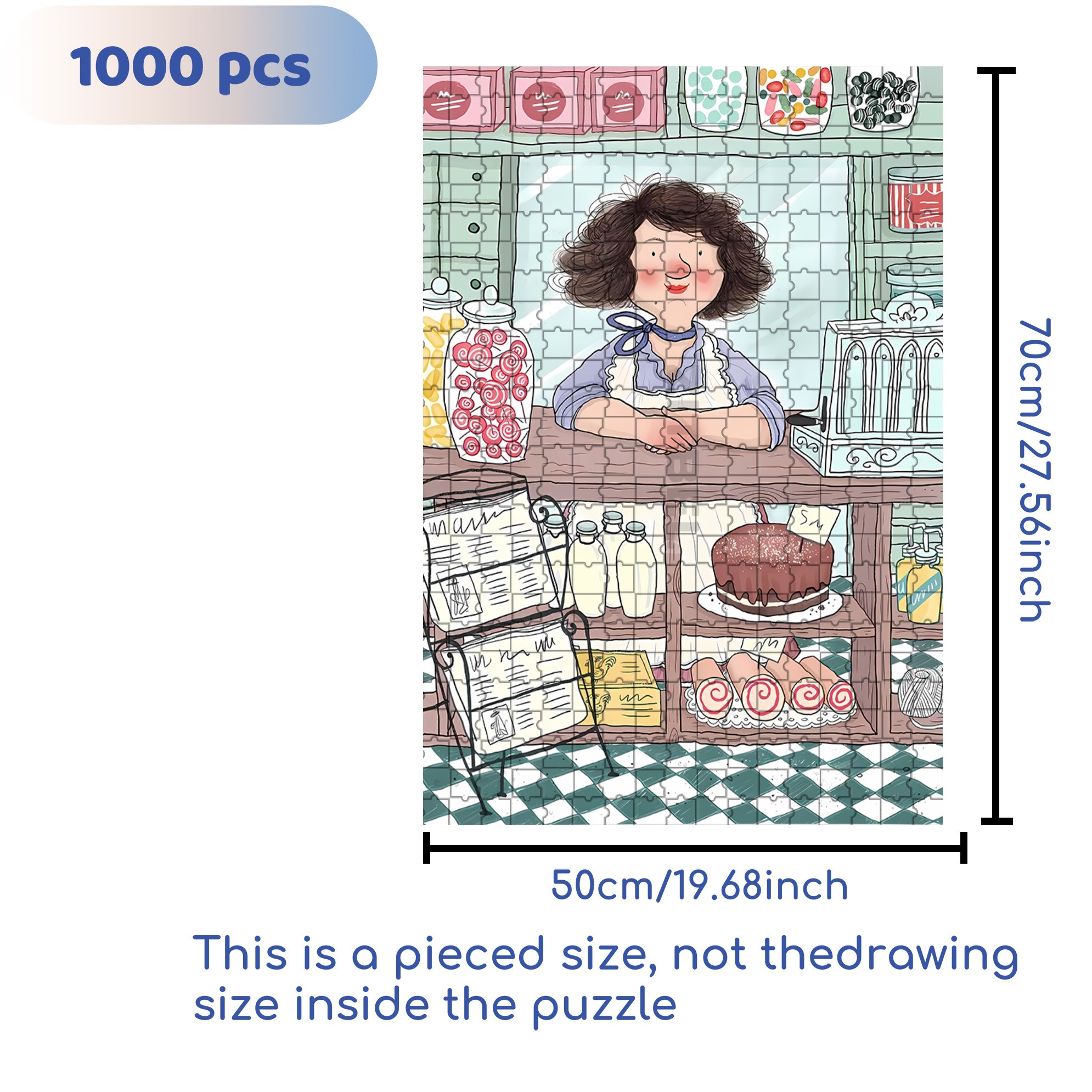 Peggie's Shop 500pcs/1000pcs Jigsaw Puzzle, Scratch-Resistant, Interactive Family Game & Brain-Boosting DIY Decor, Perfect for Halloween, Christmas & New Year Gifts, Family Puzzle Game