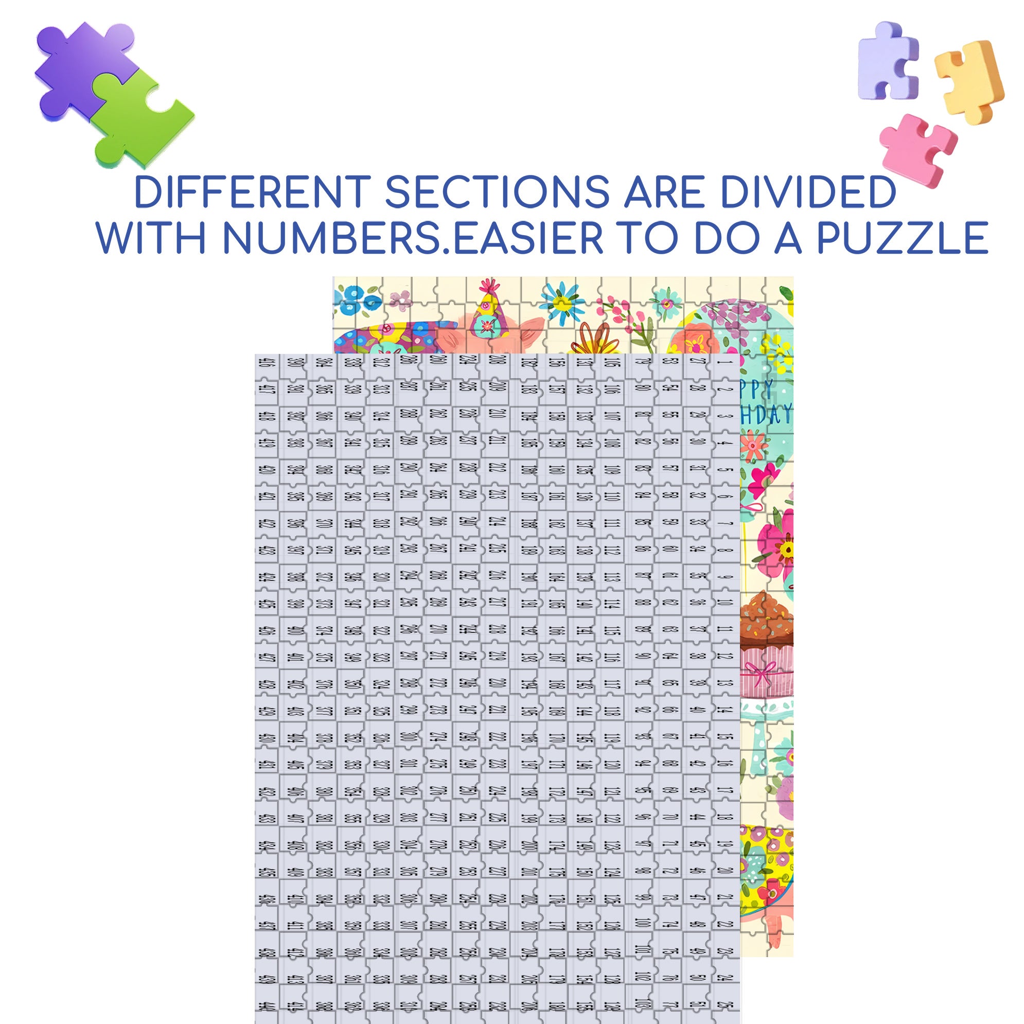 Pig's Birthday Party 500pcs/1000pcs Jigsaw Puzzle, Scratch-Resistant, Interactive Family Game & Brain-Boosting DIY Decor, Perfect for Halloween, Christmas & New Year Gifts, Family Puzzle Game