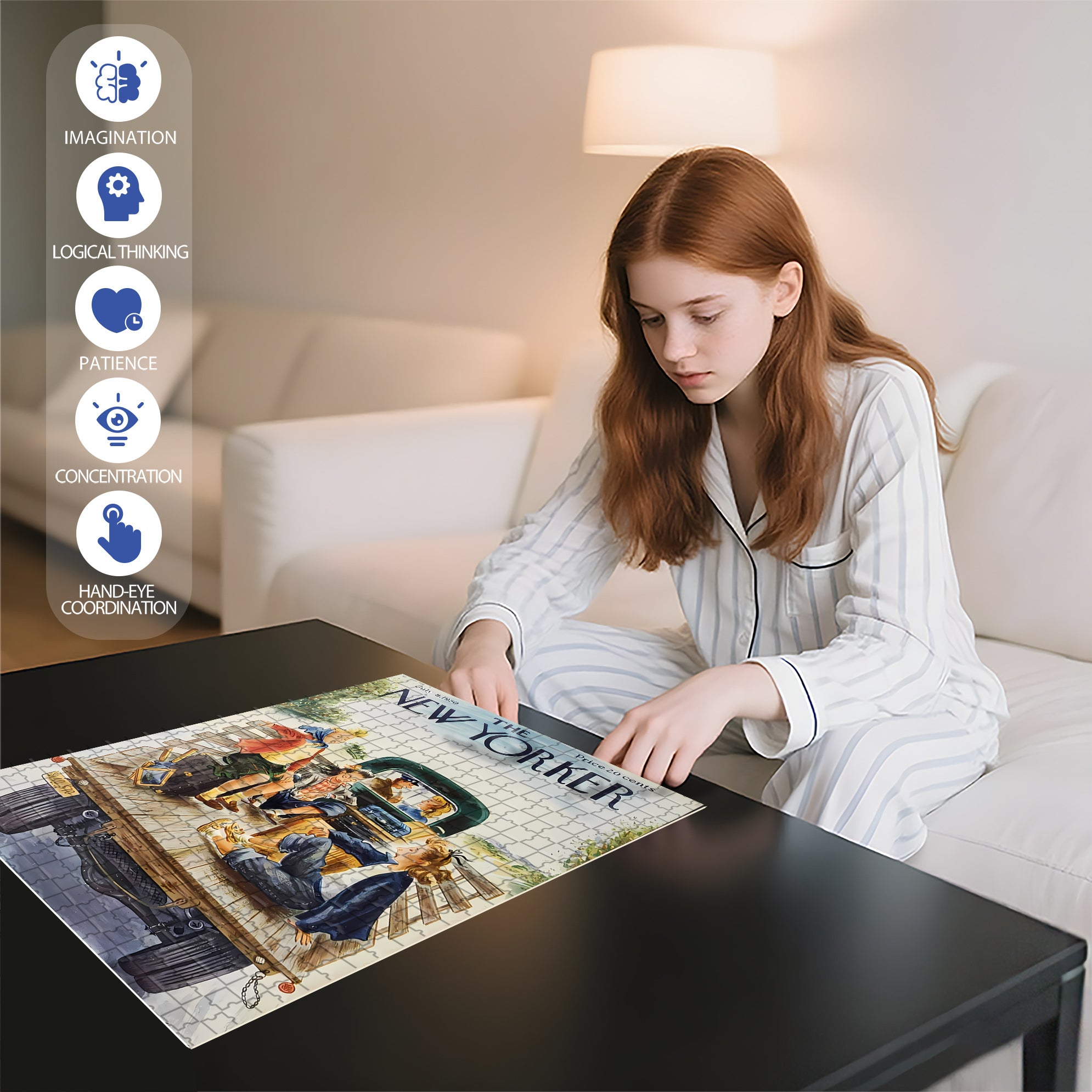 Returning Home 500pcs/1000pcs Jigsaw Puzzle, Scratch-Resistant, Interactive Family Game & Brain-Boosting DIY Decor, Perfect for Halloween, Christmas & New Year Gifts, Family Puzzle Game