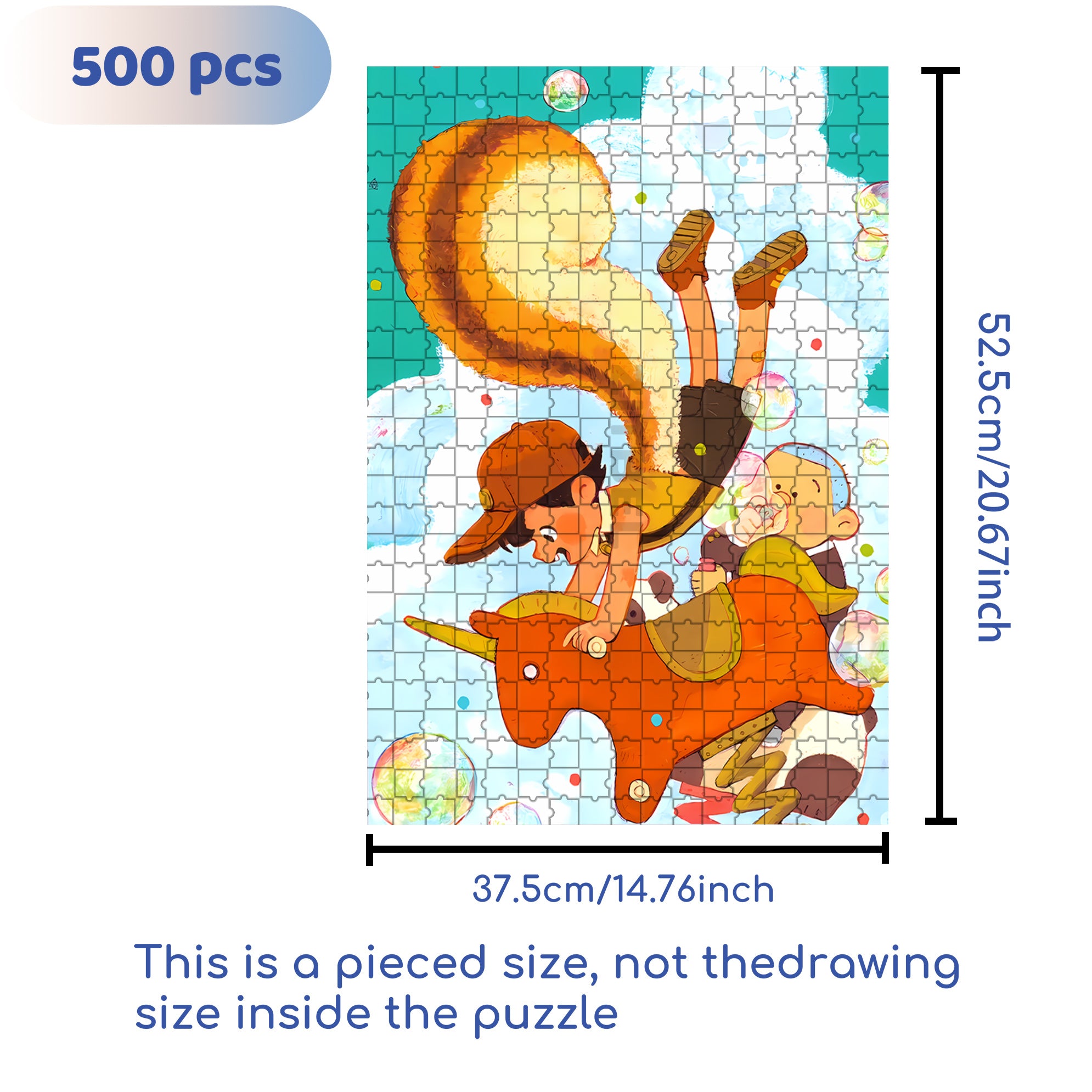 Rocking Horse 500pcs/1000pcs Jigsaw Puzzle, Scratch-Resistant, Interactive Family Game & Brain-Boosting DIY Decor, Perfect for Halloween, Christmas & New Year Gifts, Family Puzzle Game