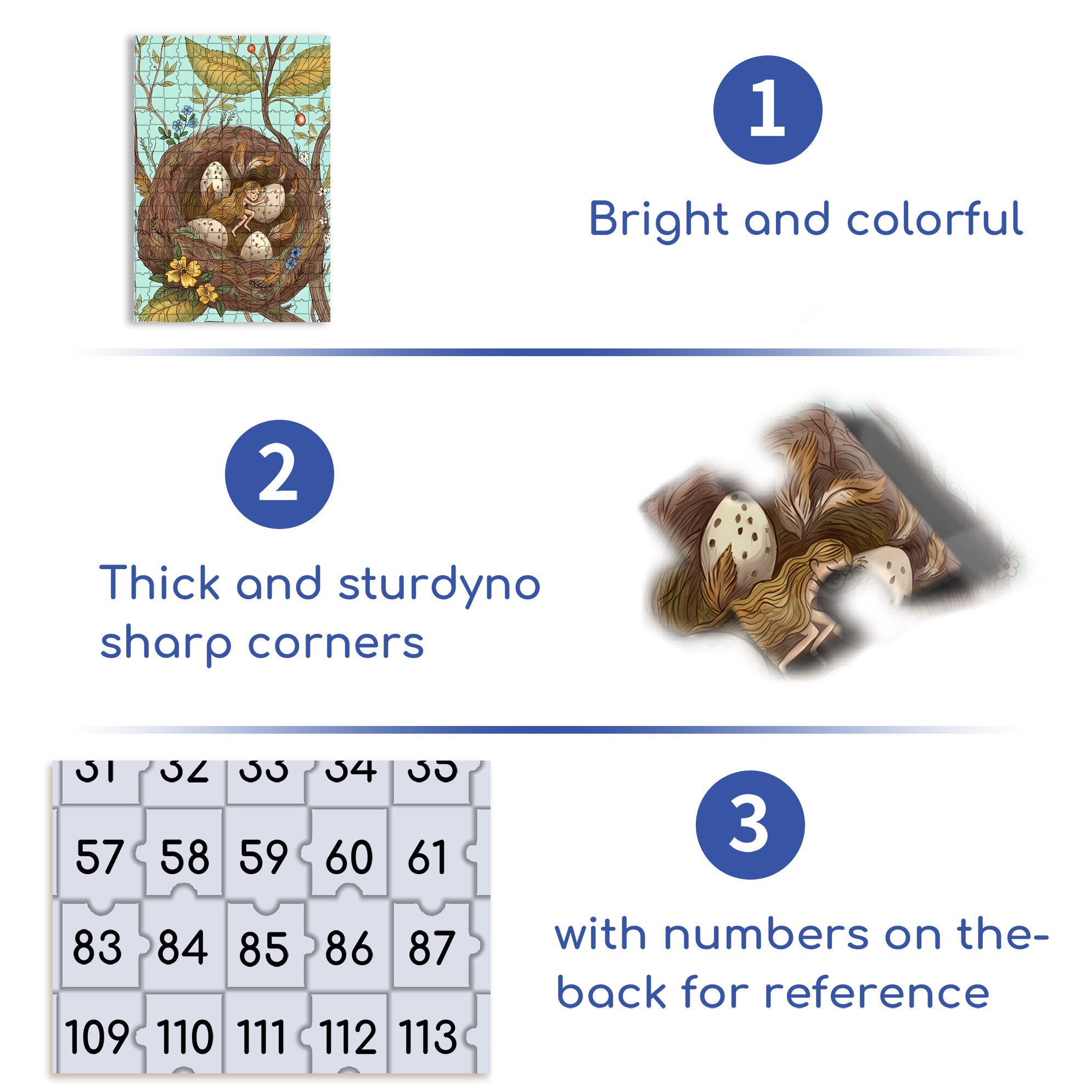 Sleeping In A Bird's Nest 500pcs/1000pcs Jigsaw Puzzle, Scratch-Resistant, Interactive Family Game & Brain-Boosting DIY Decor, Perfect for Halloween, Christmas & New Year Gifts, Family Puzzle Game