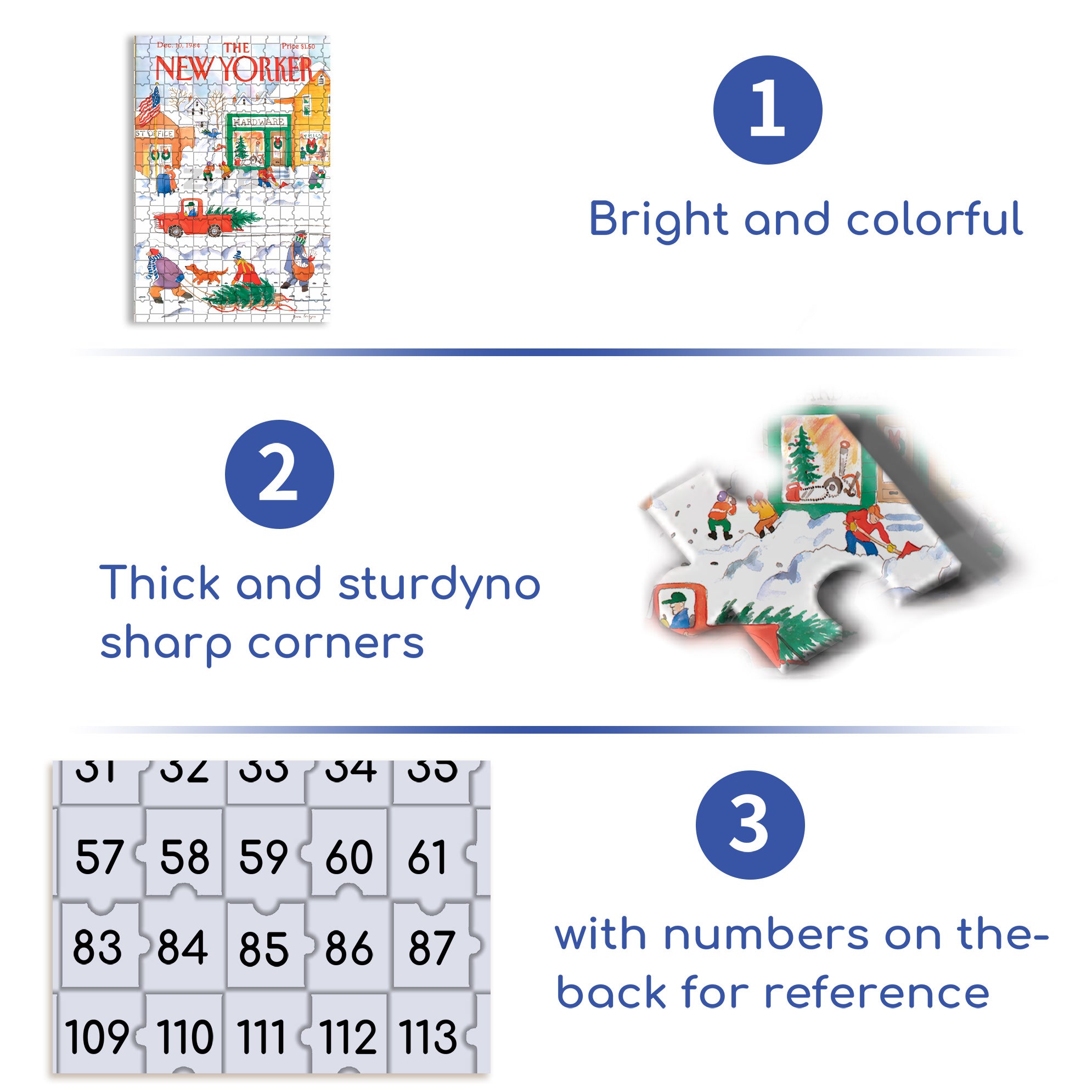Snowy Town 500pcs/1000pcs Jigsaw Puzzle, Scratch-Resistant, Interactive Family Game & Brain-Boosting DIY Decor, Perfect for Halloween, Christmas & New Year Gifts, Family Puzzle Game