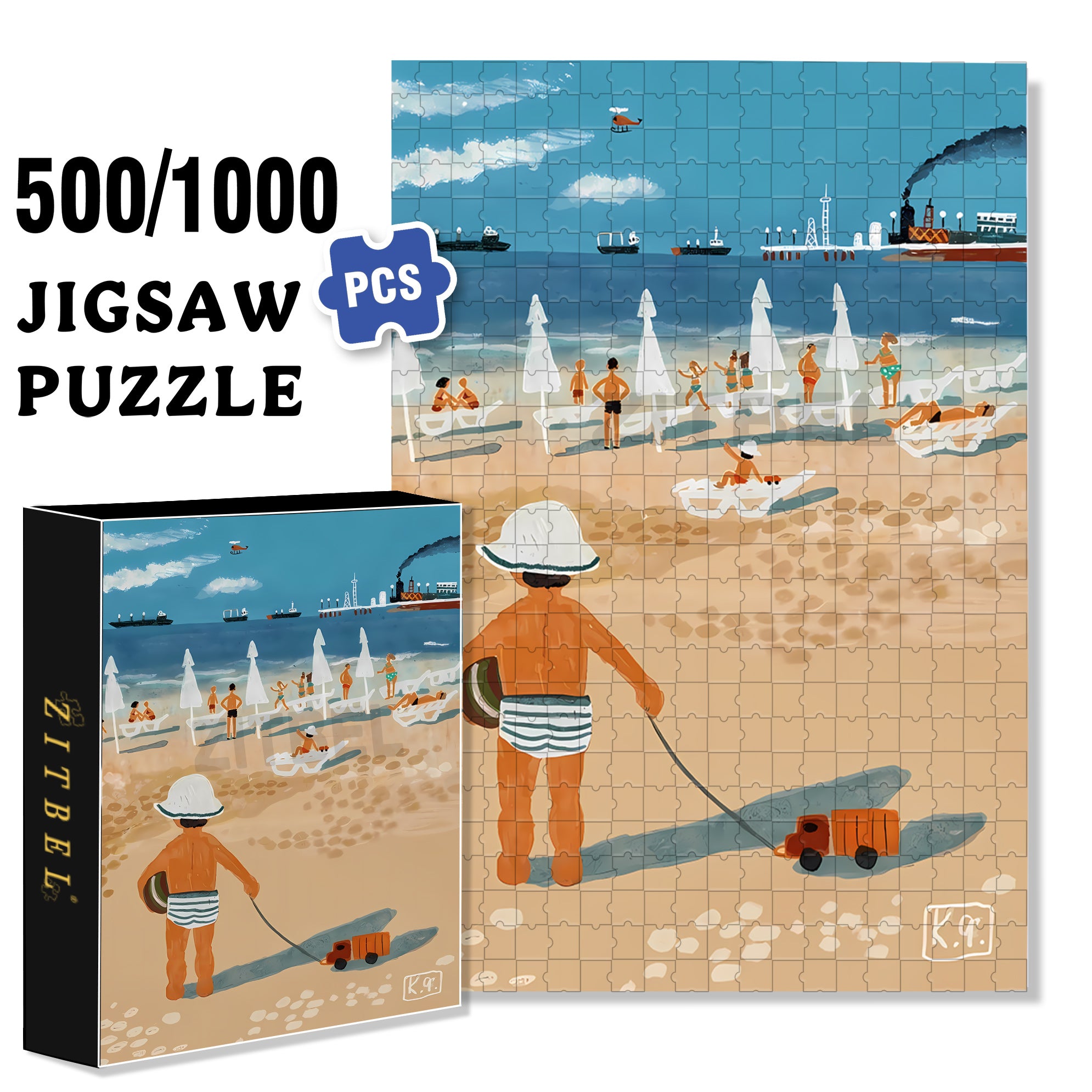 So Hot 500pcs/1000pcs Jigsaw Puzzle, Scratch-Resistant, Interactive Family Game & Brain-Boosting DIY Decor, Perfect for Halloween, Christmas & New Year Gifts, Family Puzzle Game