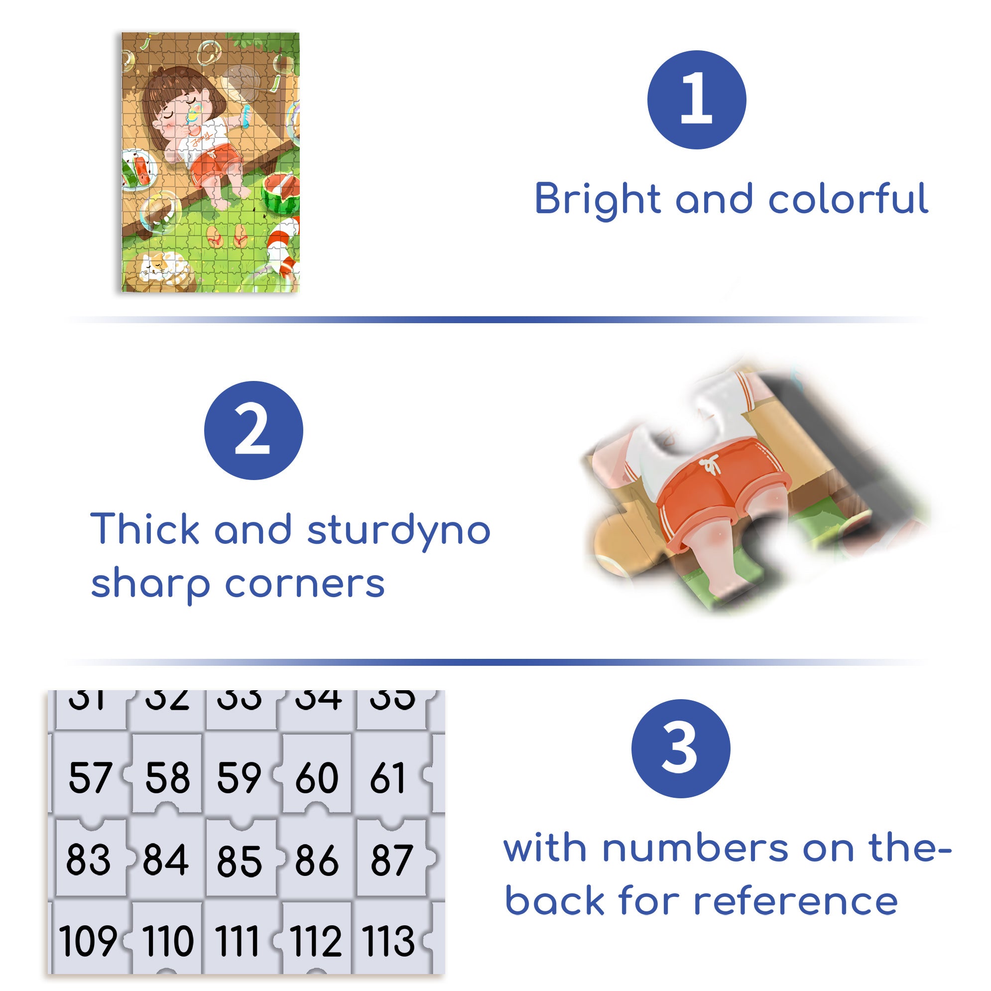 Summer Bubbles 500pcs/1000pcs Jigsaw Puzzle, Scratch-Resistant, Interactive Family Game & Brain-Boosting DIY Decor, Perfect for Halloween, Christmas & New Year Gifts, Family Puzzle Game
