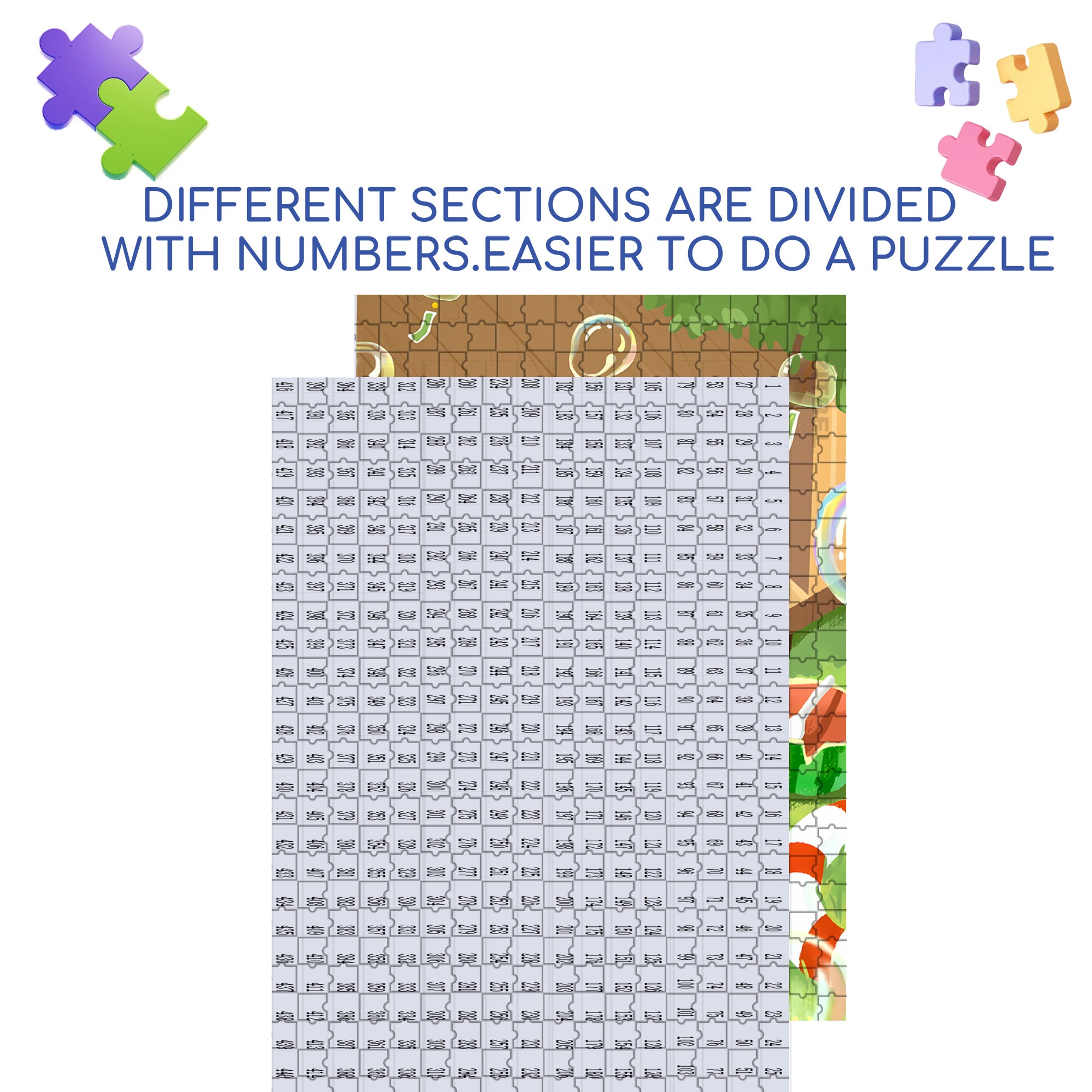 Summer Bubbles 500pcs/1000pcs Jigsaw Puzzle, Scratch-Resistant, Interactive Family Game & Brain-Boosting DIY Decor, Perfect for Halloween, Christmas & New Year Gifts, Family Puzzle Game