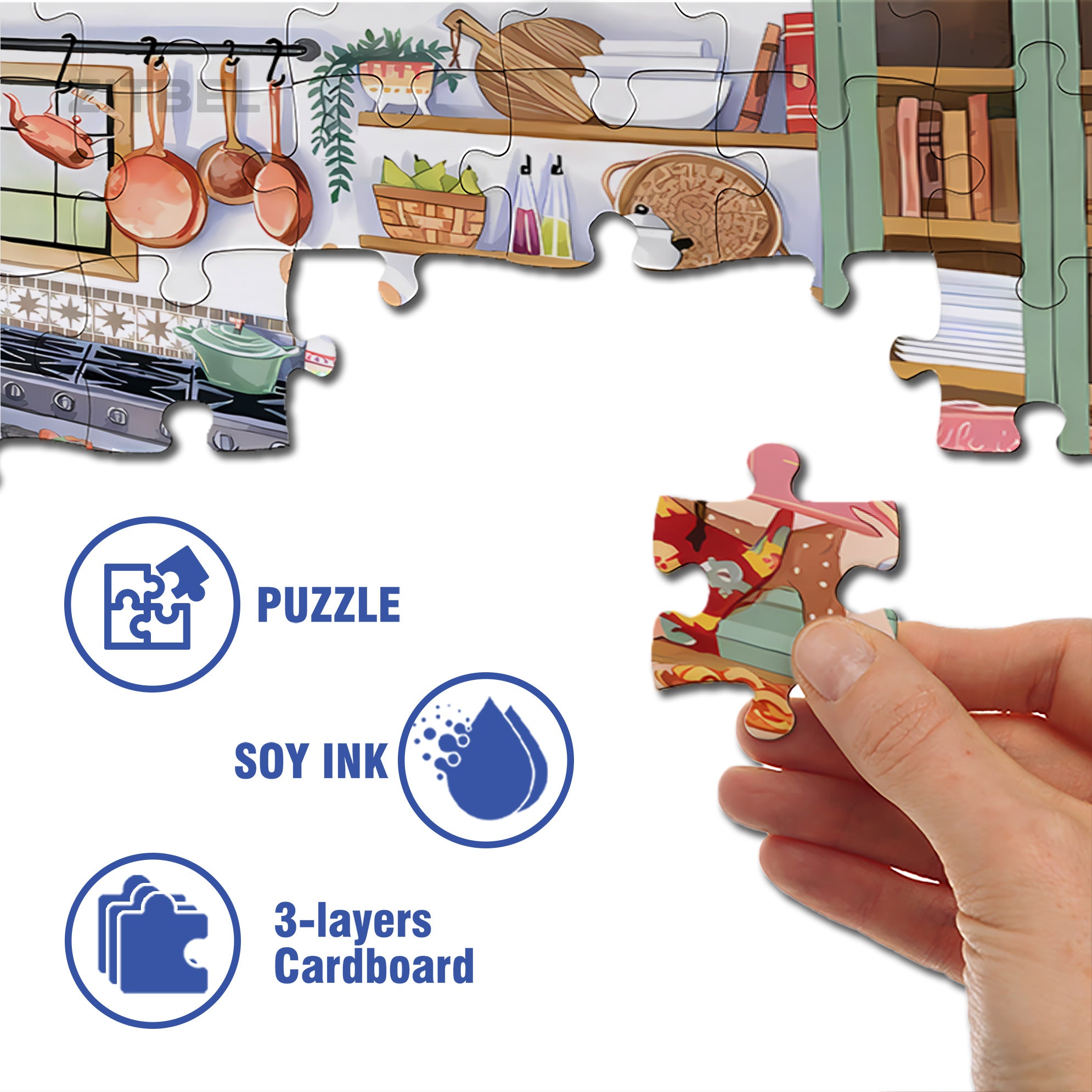 Sweet 500pcs/1000pcs Jigsaw Puzzle, Scratch-Resistant, Interactive Family Game & Brain-Boosting DIY Decor, Perfect for Halloween, Christmas & New Year Gifts, Family Puzzle Game