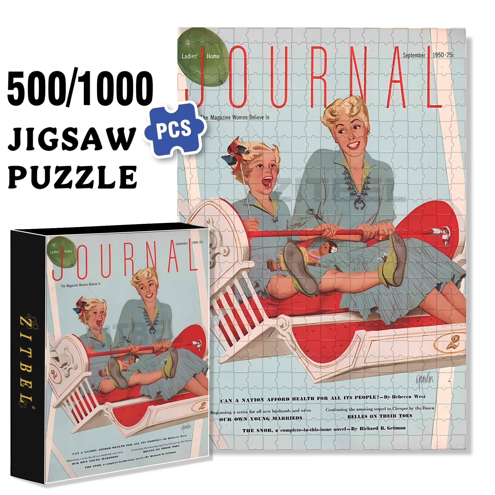Thrill 500pcs/1000pcs Jigsaw Puzzle, Scratch-Resistant, Interactive Family Game & Brain-Boosting DIY Decor, Perfect for Halloween, Christmas & New Year Gifts, Family Puzzle Game