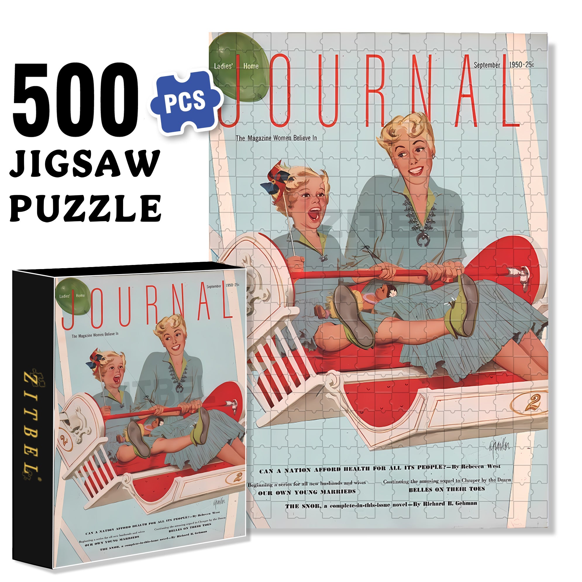 Thrill 500pcs/1000pcs Jigsaw Puzzle, Scratch-Resistant, Interactive Family Game & Brain-Boosting DIY Decor, Perfect for Halloween, Christmas & New Year Gifts, Family Puzzle Game