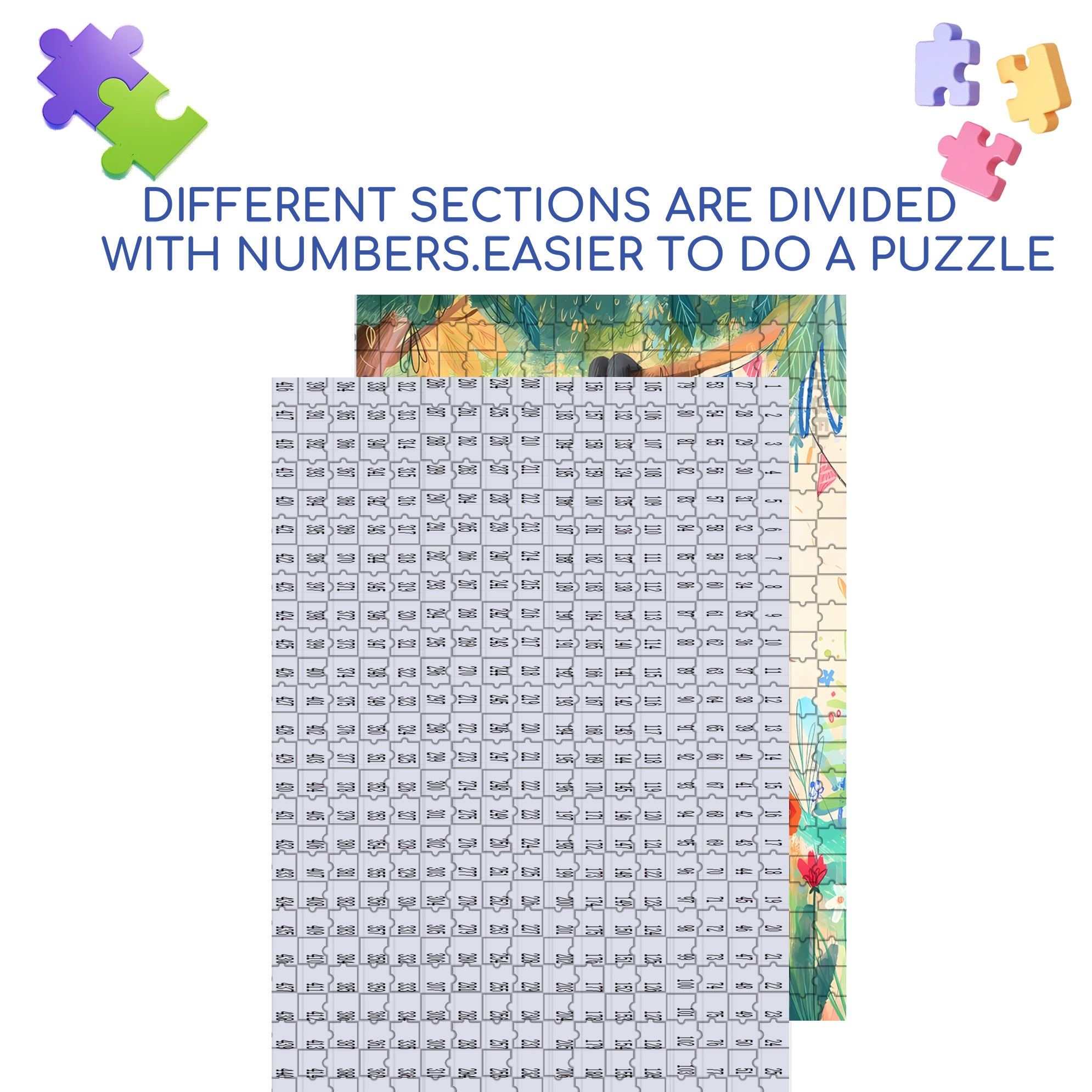 Upside-down Lucy 500pcs/1000pcs Jigsaw Puzzle, Scratch-Resistant, Interactive Family Game & Brain-Boosting DIY Decor, Perfect for Halloween, Christmas & New Year Gifts, Family Puzzle Game