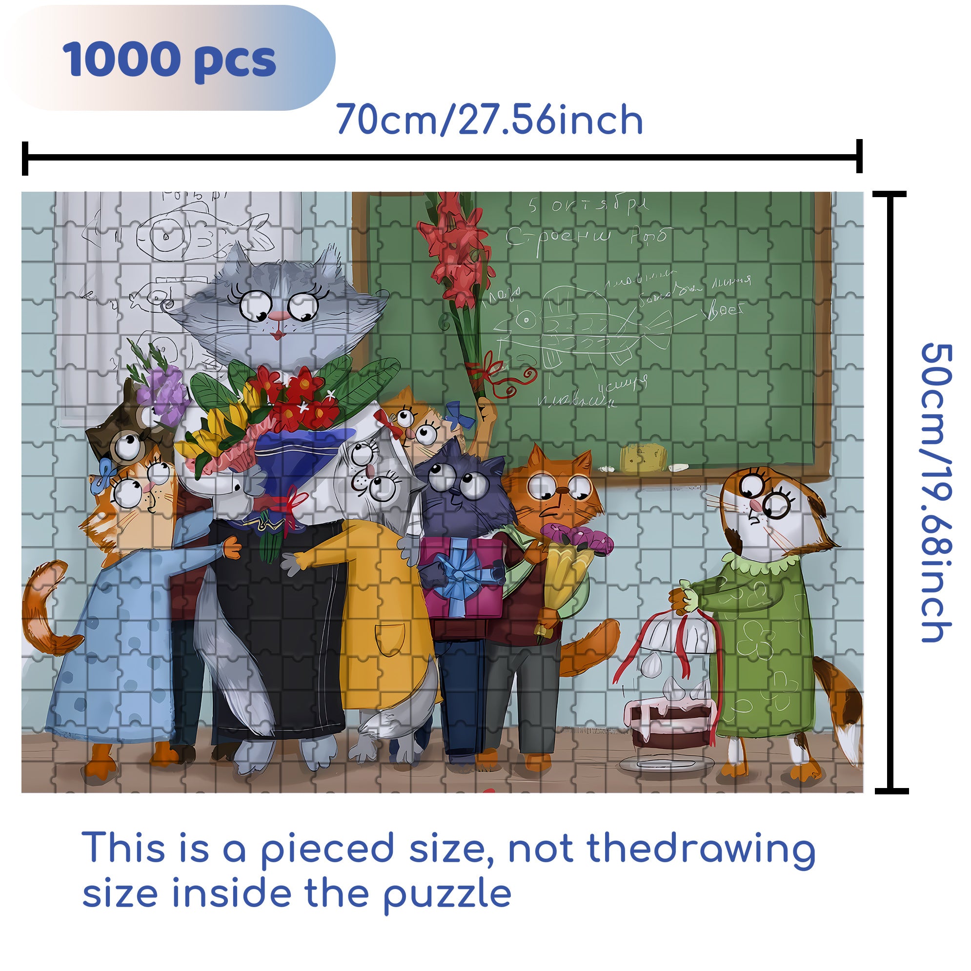 Warm Hug 500pcs/1000pcs Jigsaw Puzzle, Scratch-Resistant, Interactive Family Game & Brain-Boosting DIY Decor, Perfect for Halloween, Christmas & New Year Gifts, Family Puzzle Game