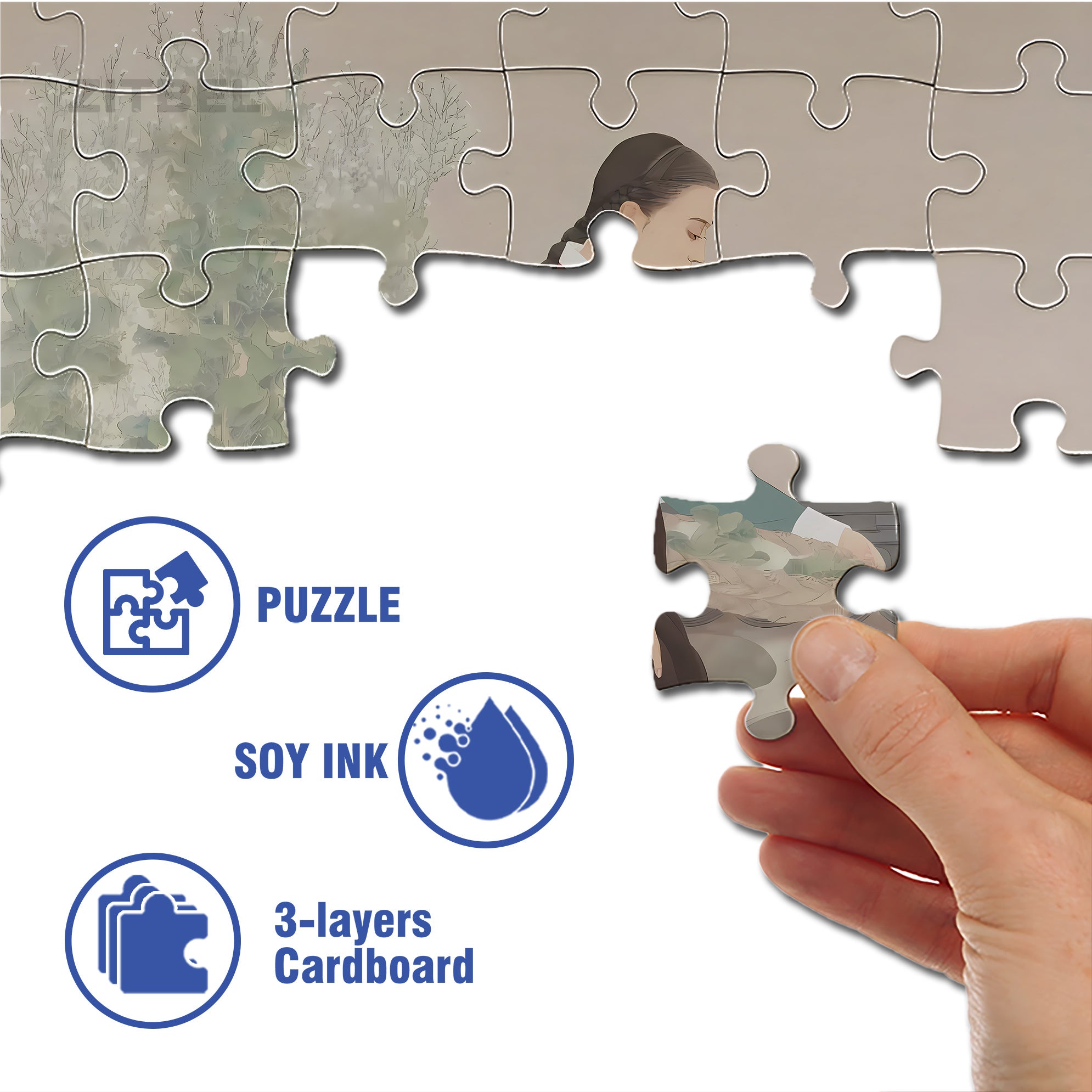 Yanbian Girl 500pcs/1000pcs Jigsaw Puzzle, Scratch-Resistant, Interactive Family Game & Brain-Boosting DIY Decor, Perfect for Halloween, Christmas & New Year Gifts, Family Puzzle Game