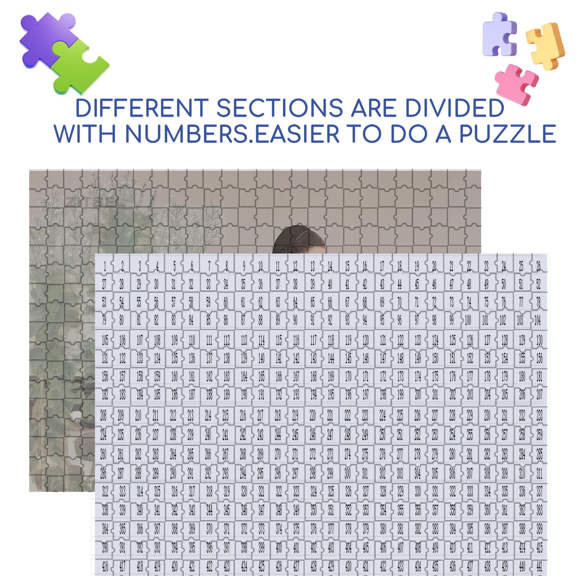 Yanbian Girl 500pcs/1000pcs Jigsaw Puzzle, Scratch-Resistant, Interactive Family Game & Brain-Boosting DIY Decor, Perfect for Halloween, Christmas & New Year Gifts, Family Puzzle Game