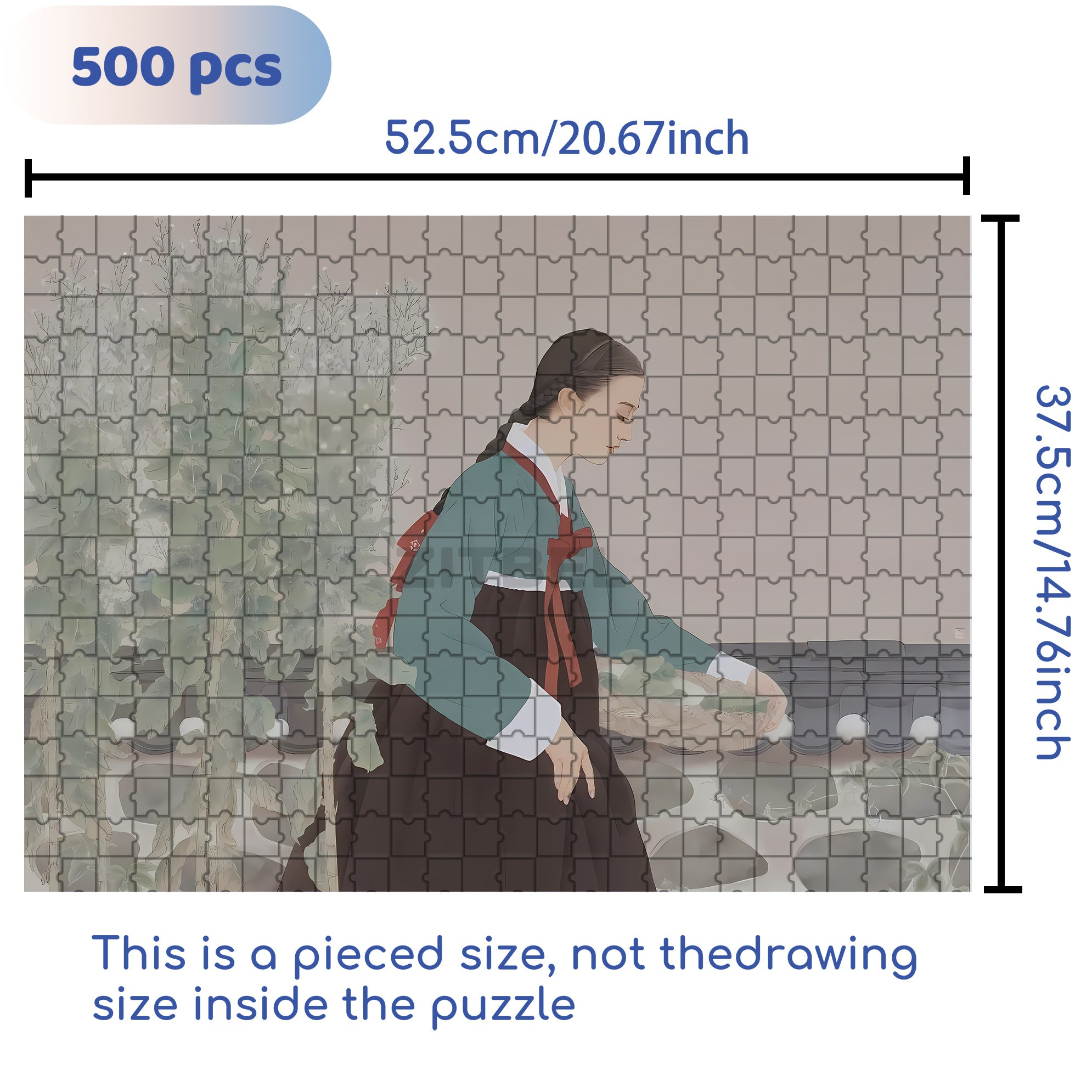 Yanbian Girl 500pcs/1000pcs Jigsaw Puzzle, Scratch-Resistant, Interactive Family Game & Brain-Boosting DIY Decor, Perfect for Halloween, Christmas & New Year Gifts, Family Puzzle Game