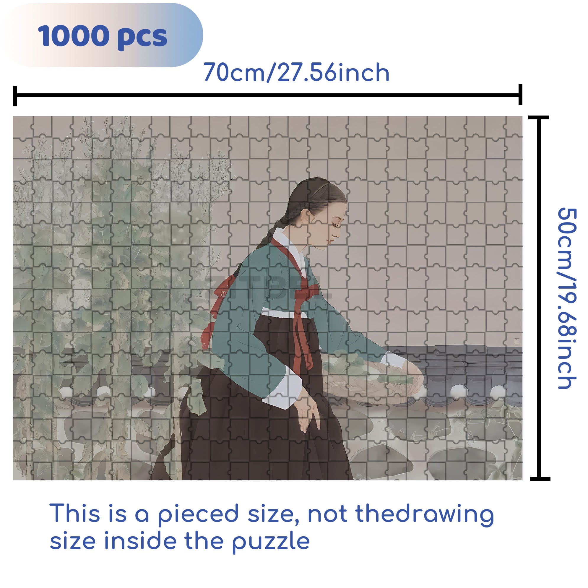 Yanbian Girl 500pcs/1000pcs Jigsaw Puzzle, Scratch-Resistant, Interactive Family Game & Brain-Boosting DIY Decor, Perfect for Halloween, Christmas & New Year Gifts, Family Puzzle Game